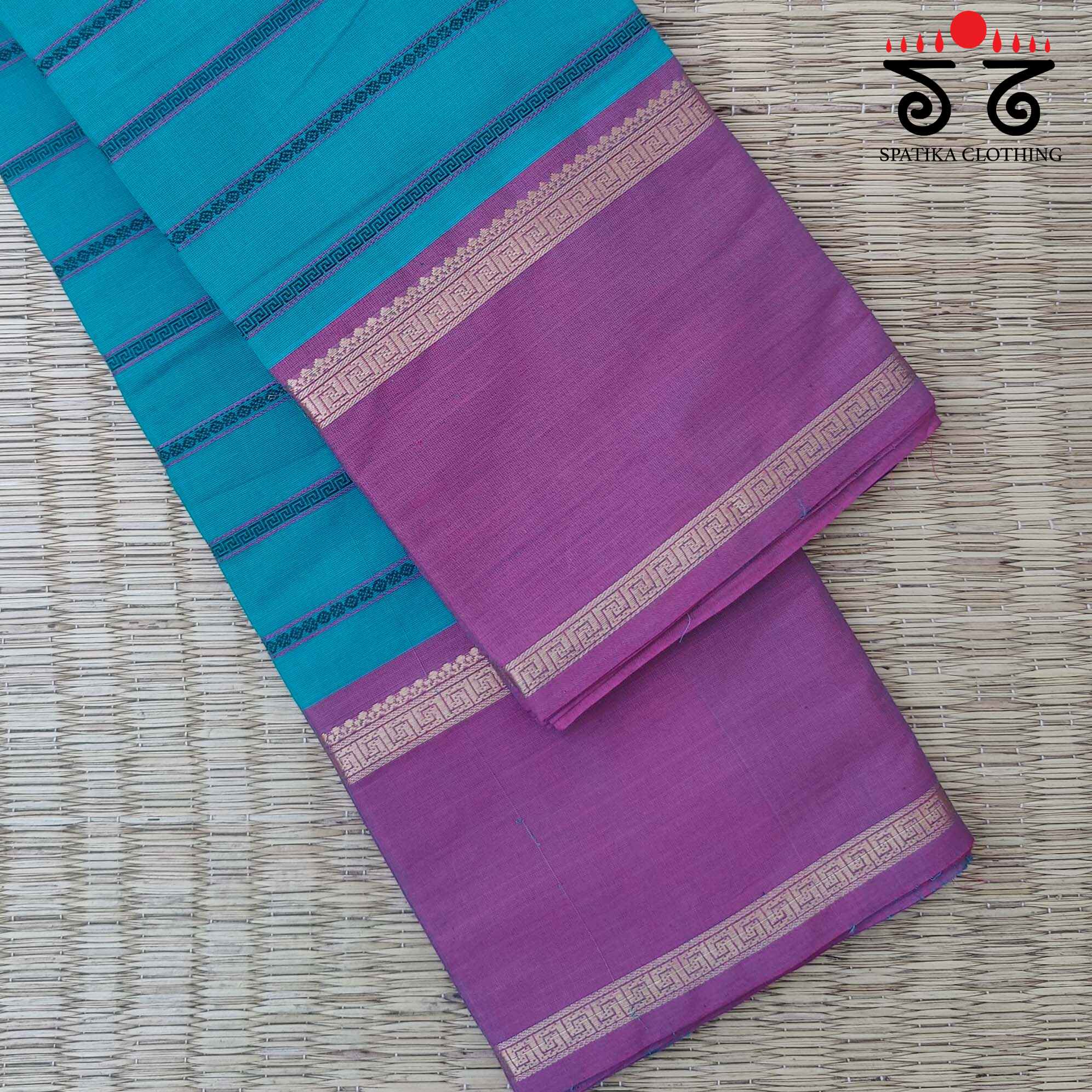 Korvai Kanchi Cotton - Handwoven Saree
