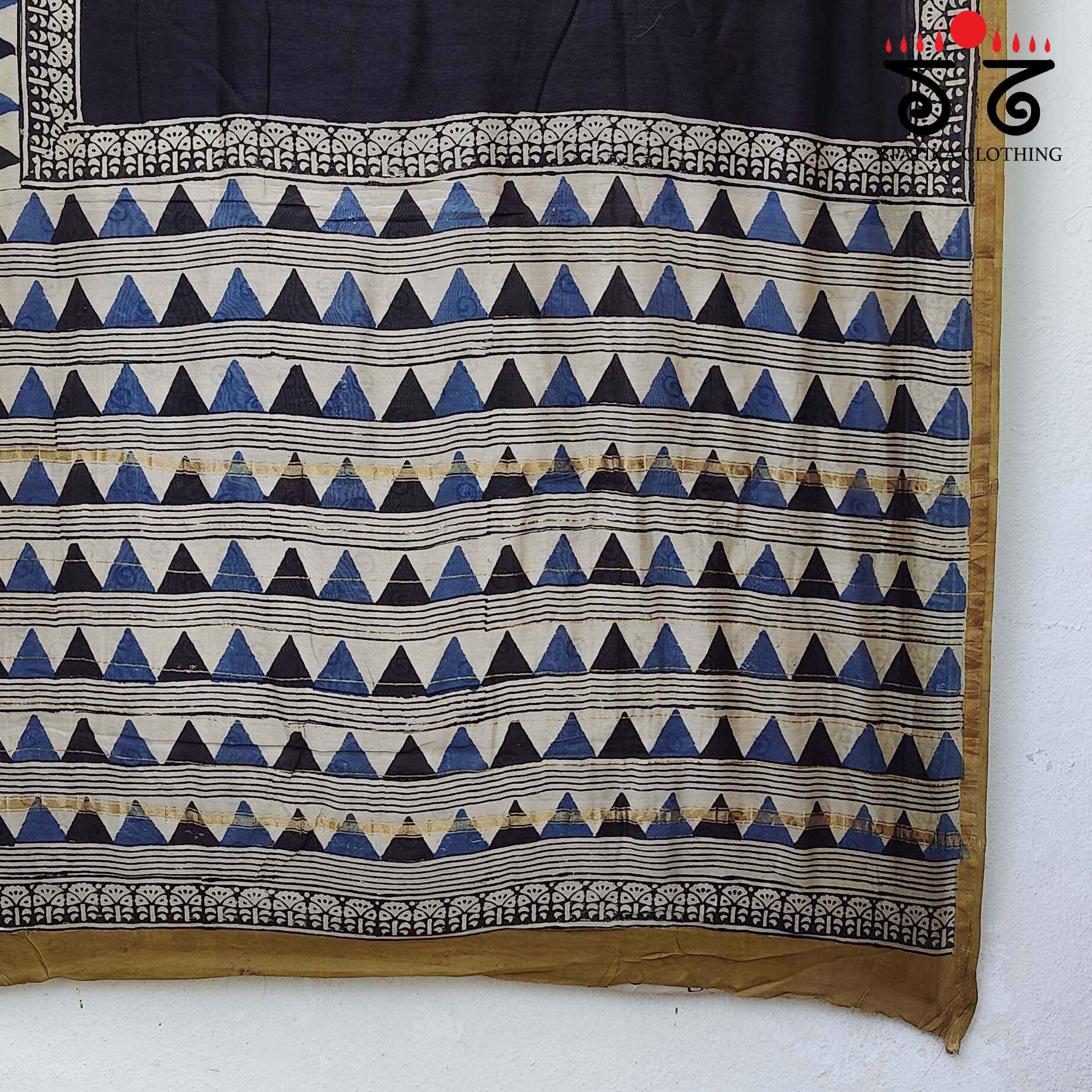 Handblock Print on Chanderi Silk Cotton Saree