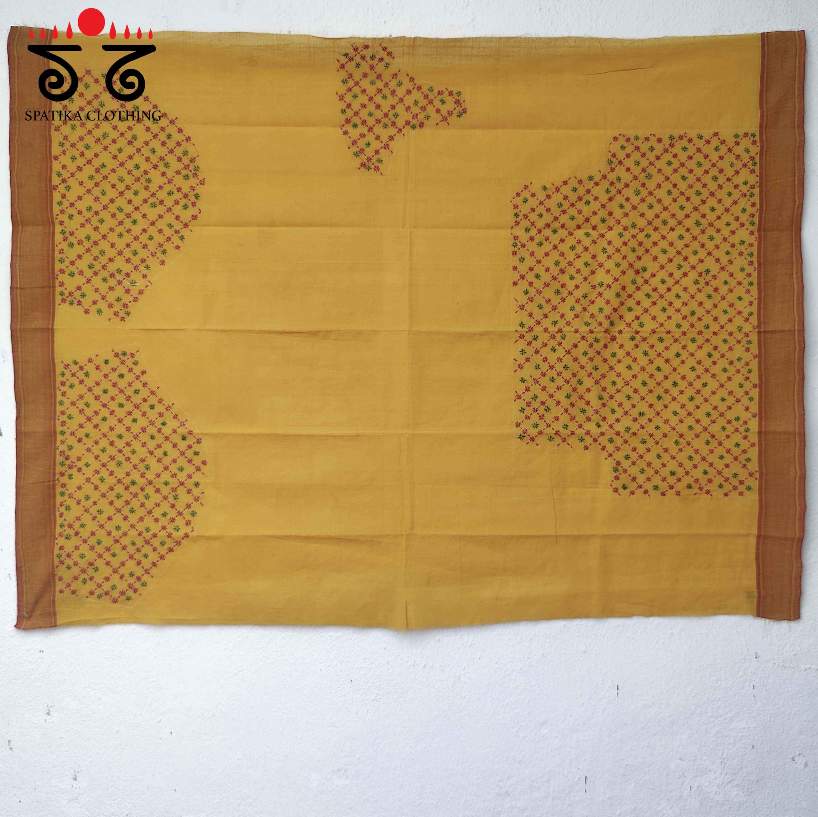 Banjara Handembroidery on Handwoven Cotton Blouse Fabric
