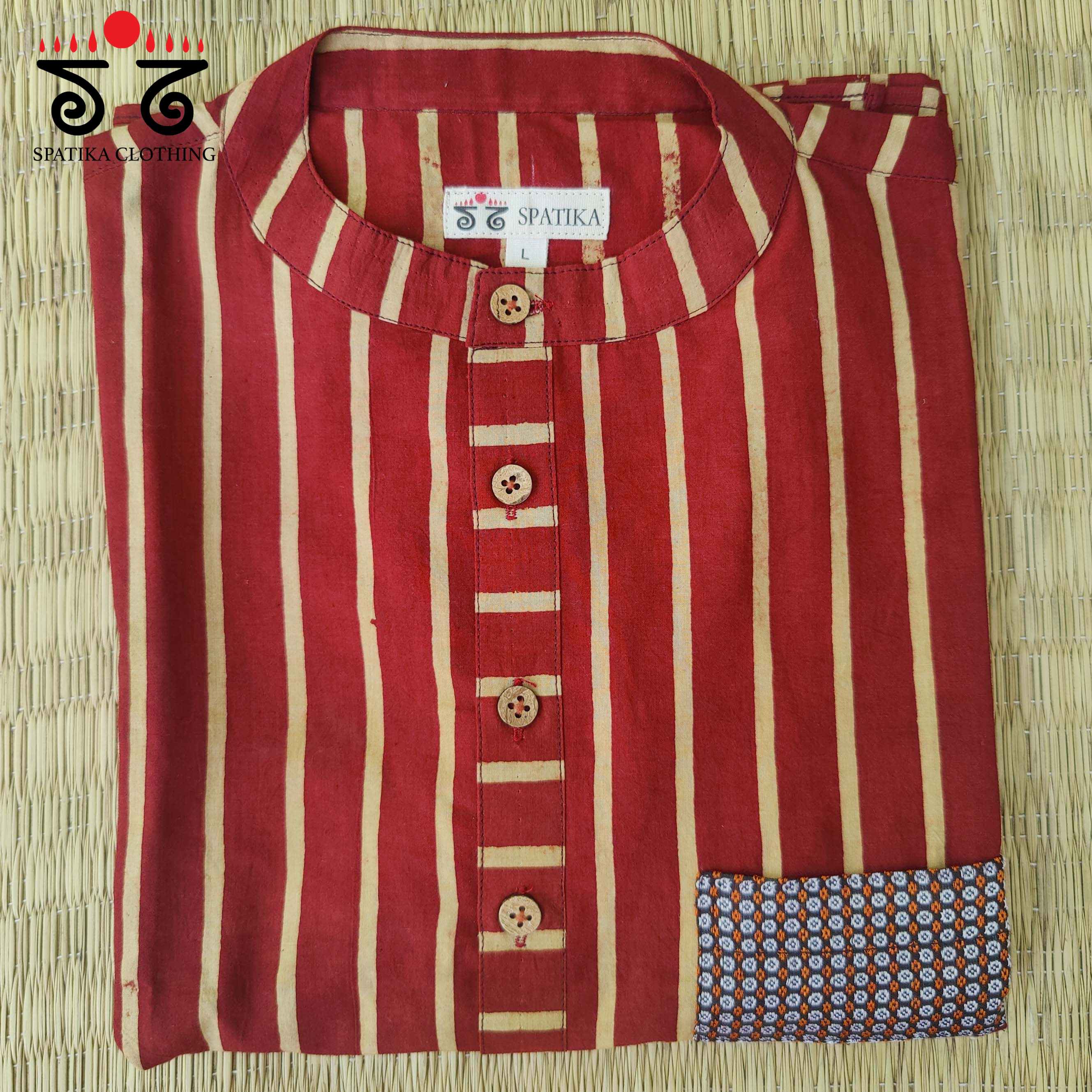 Ajrakh Men's Handwoven Cotton Kurta