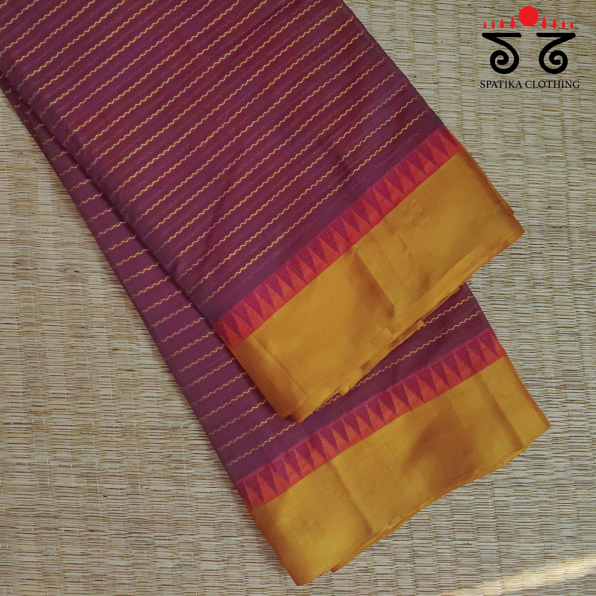Korvai Kanchi Cotton - Handwoven Saree
