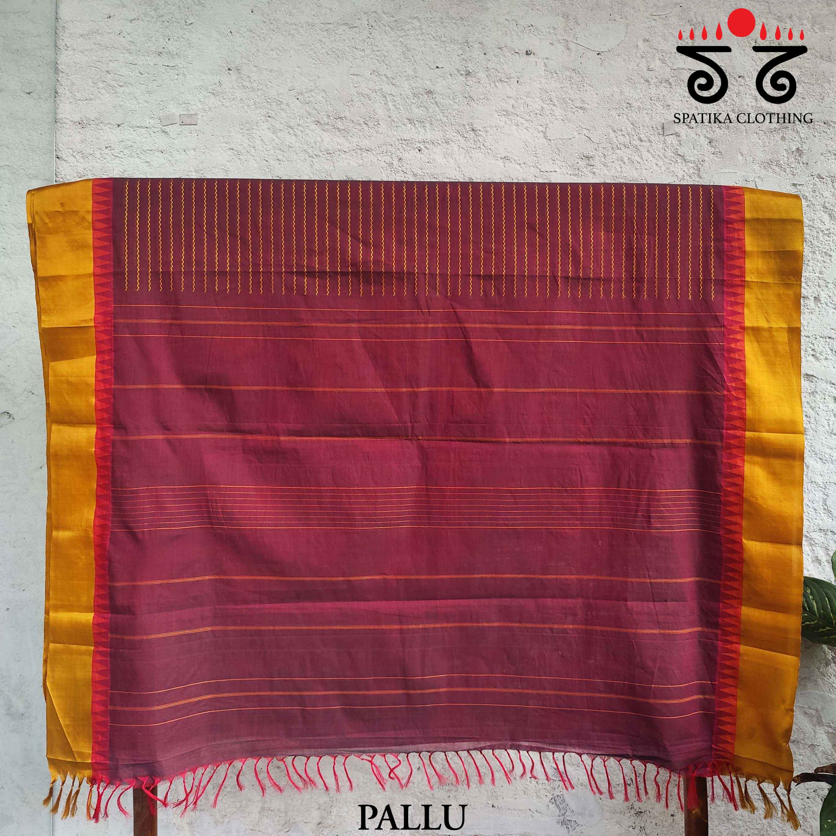 Korvai Kanchi Cotton - Handwoven Saree