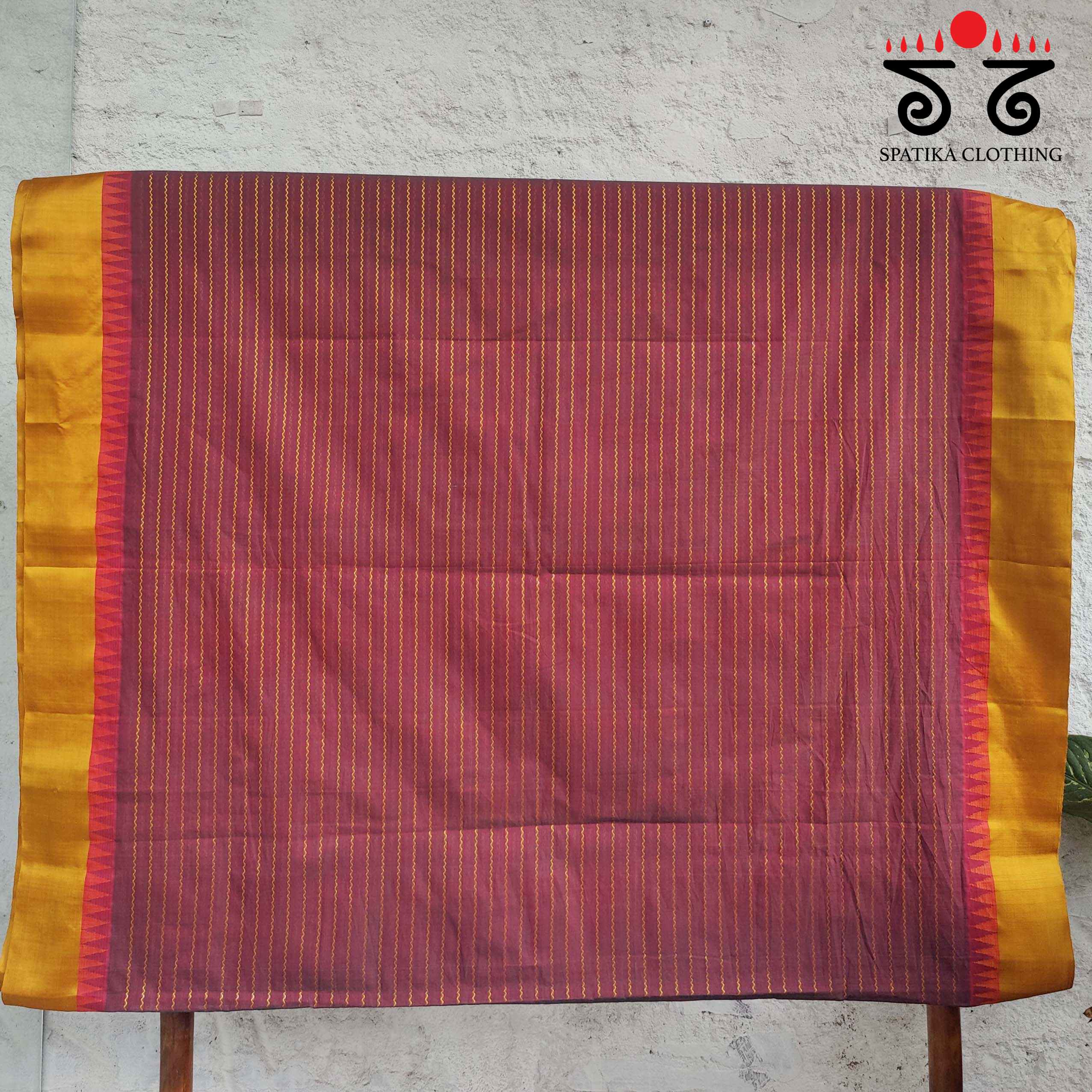 Korvai Kanchi Cotton - Handwoven Saree