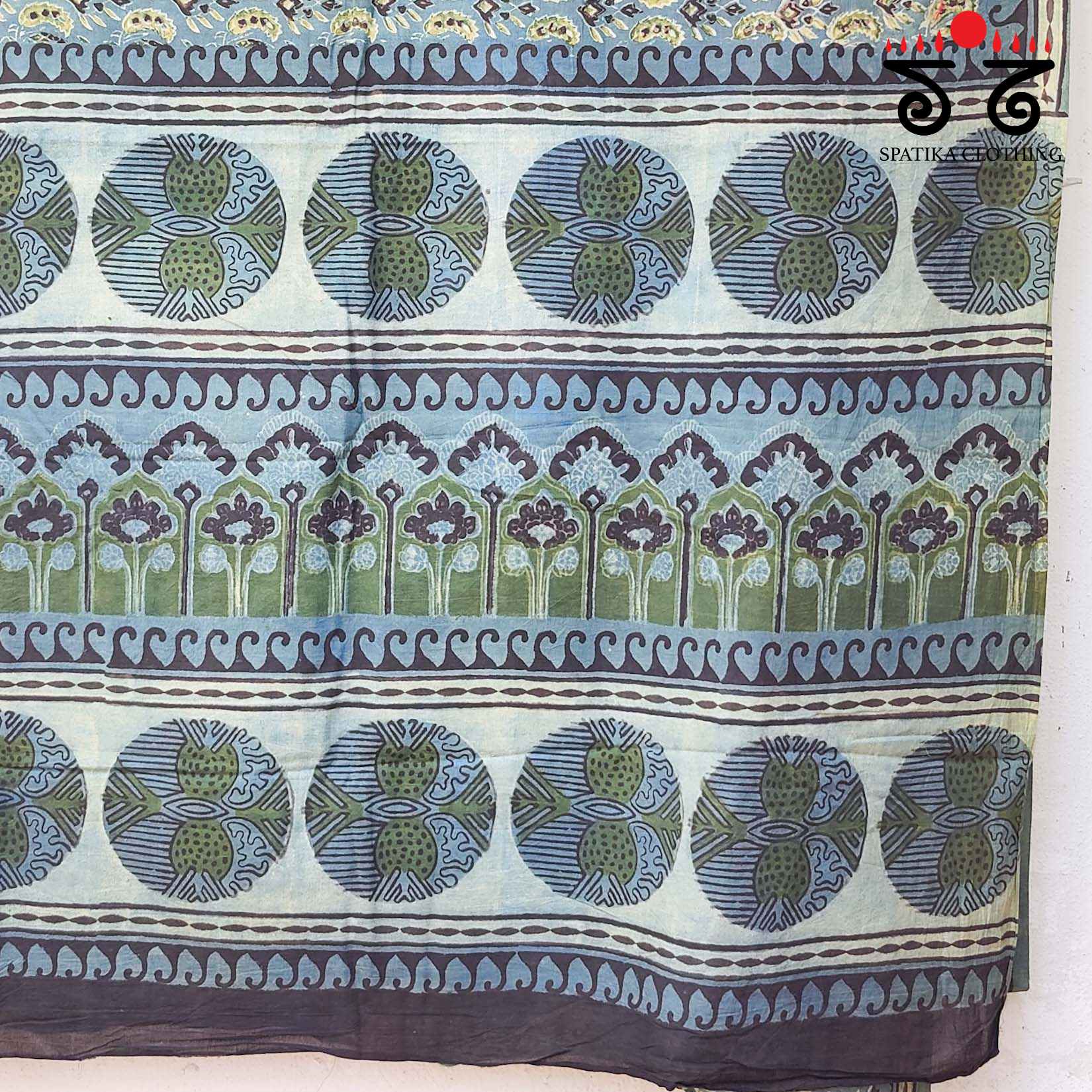 Bagru Handblock Print on Handwoven Cotton Saree