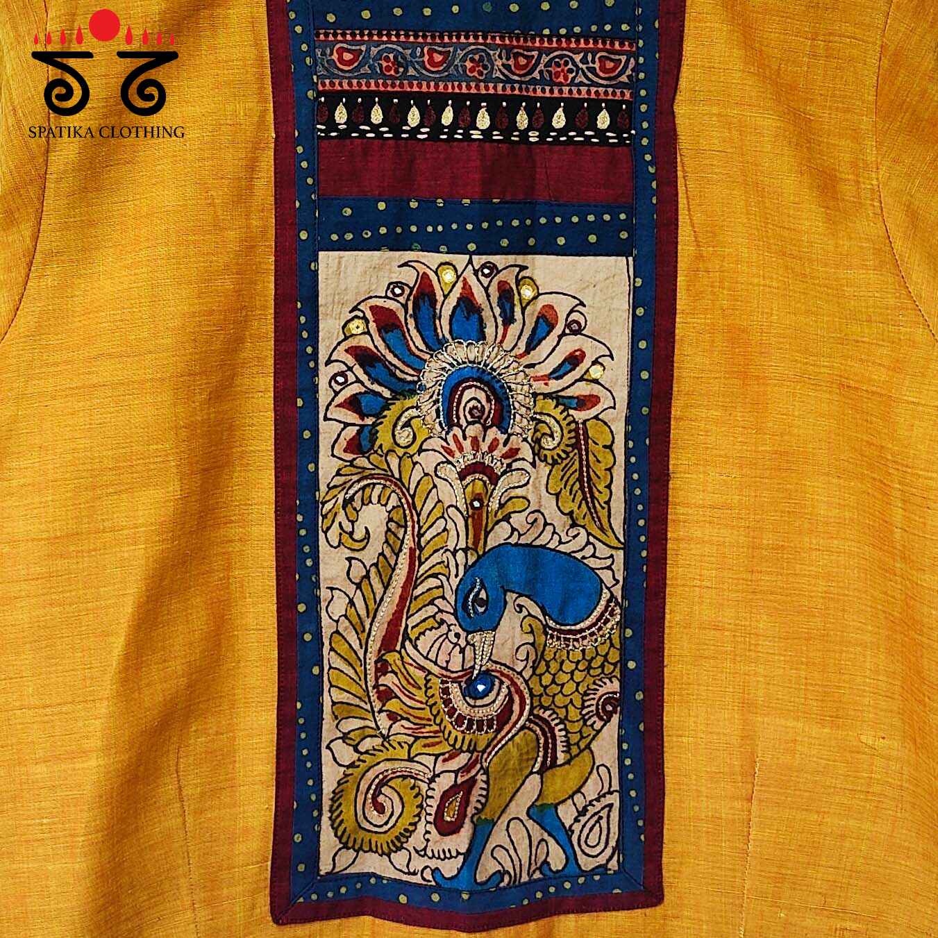 The Peacock Kalamkari Croptop