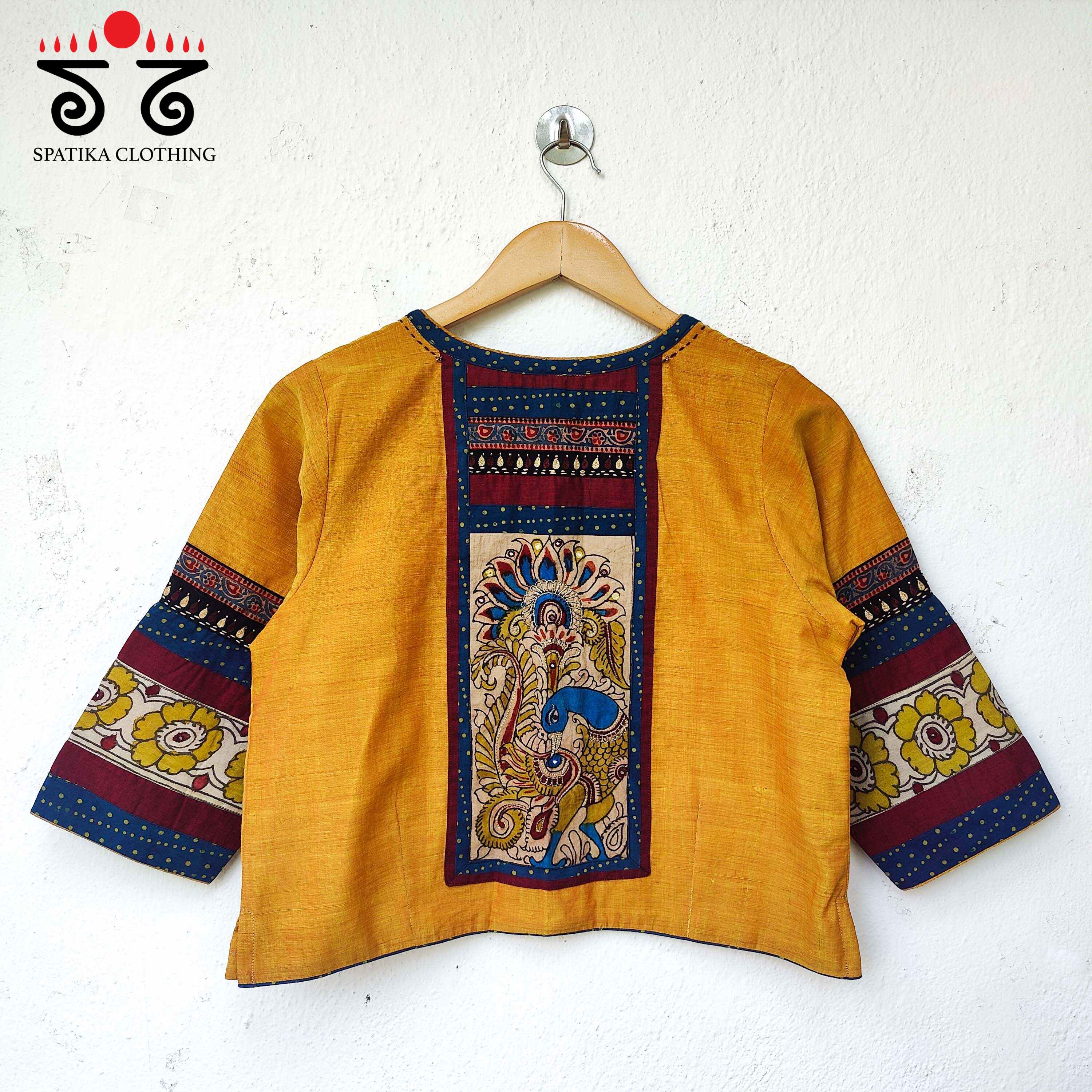The Peacock Kalamkari Croptop
