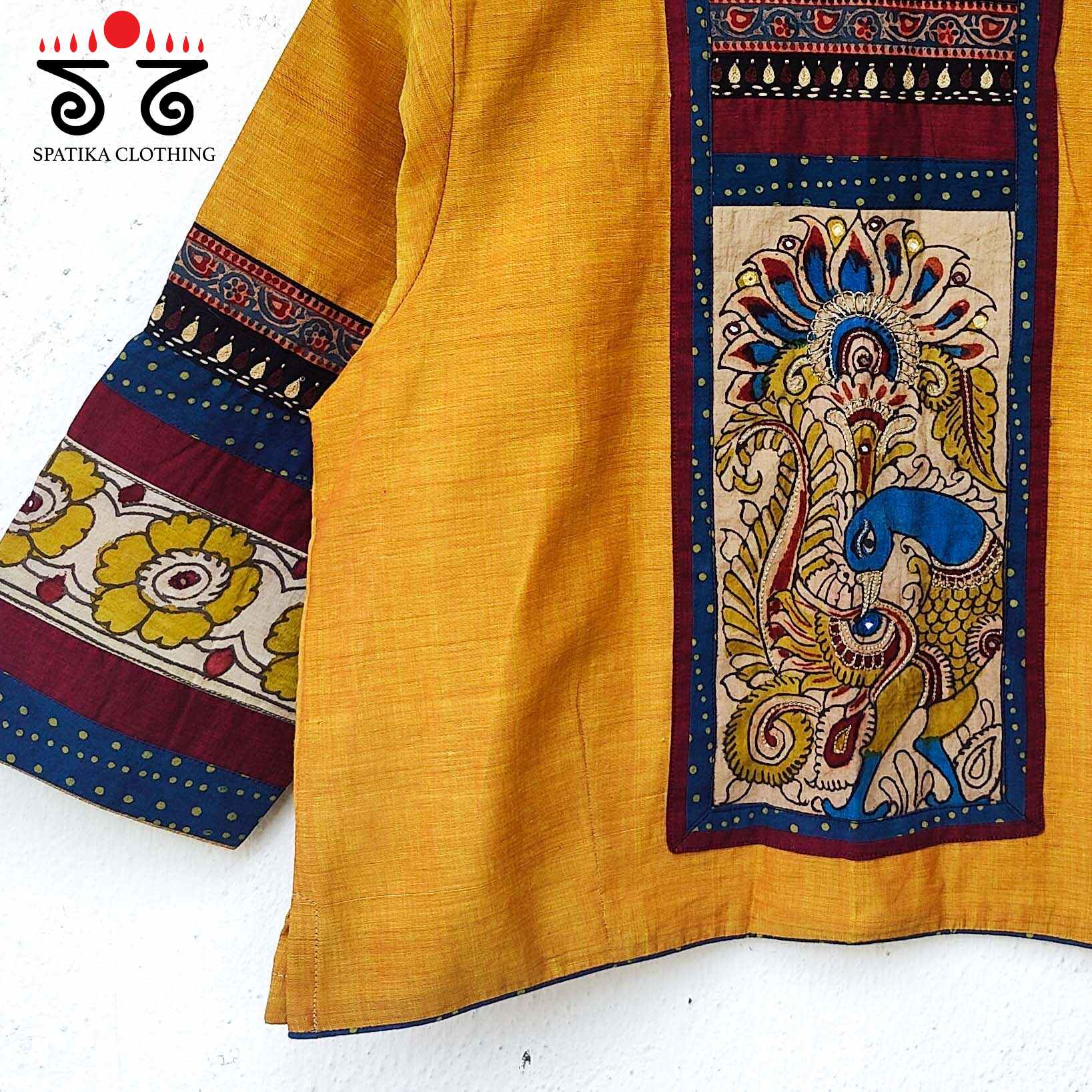 The Peacock Kalamkari Croptop