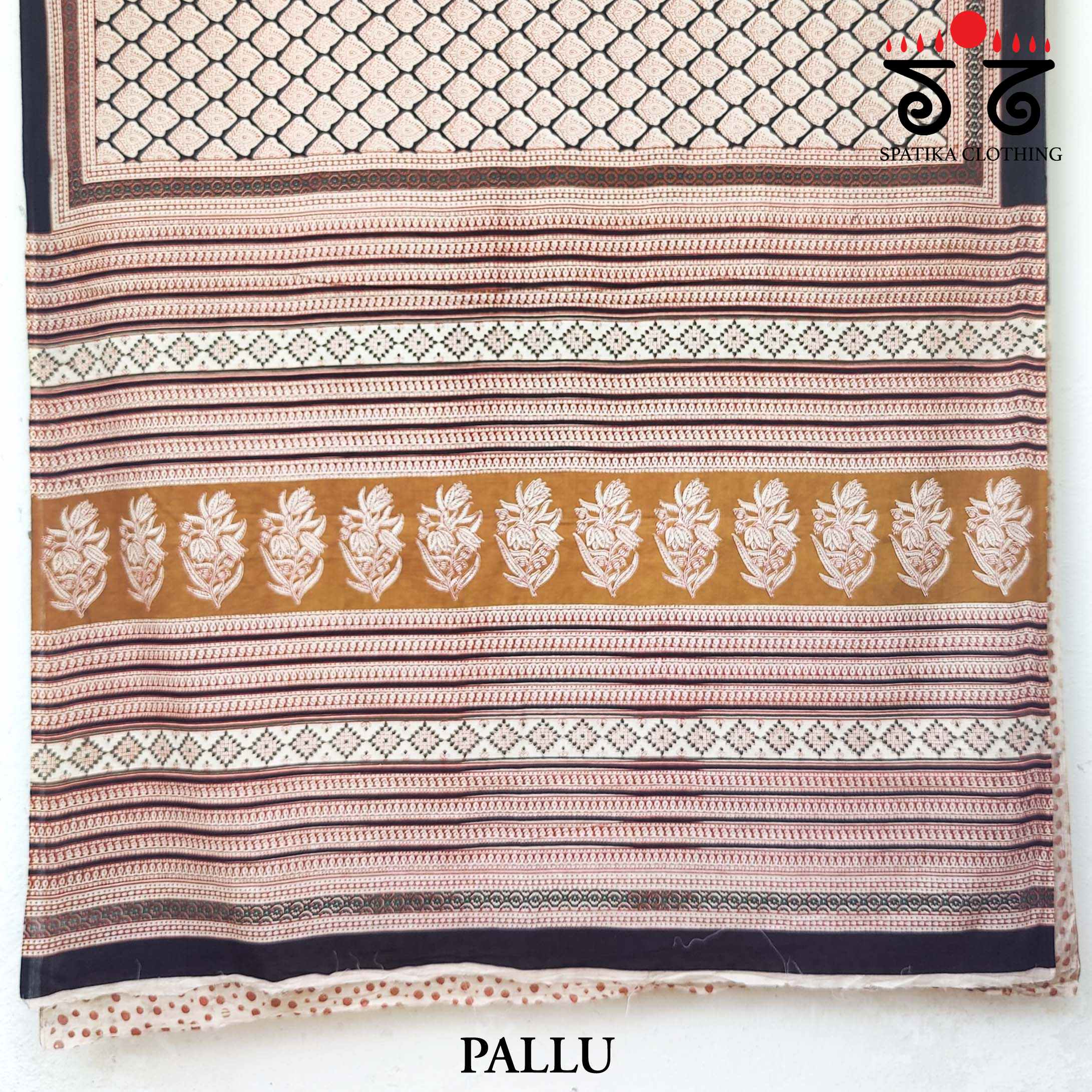 Handblock Printed Cotton Saree
