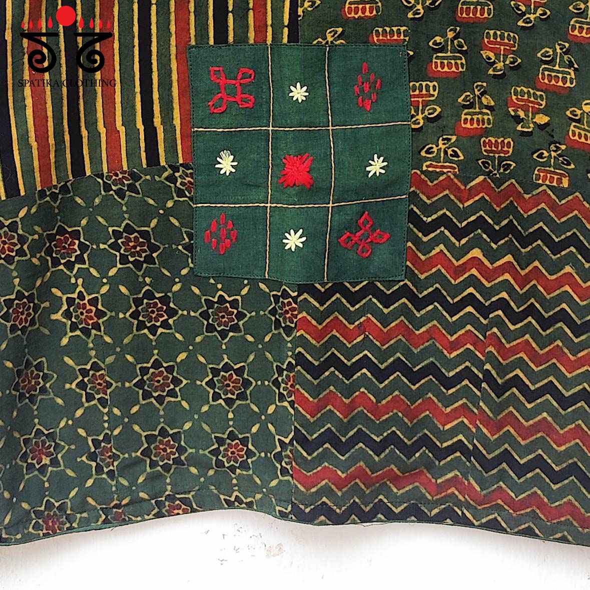 The Ajrakh Collage - Sleeveless Blouse