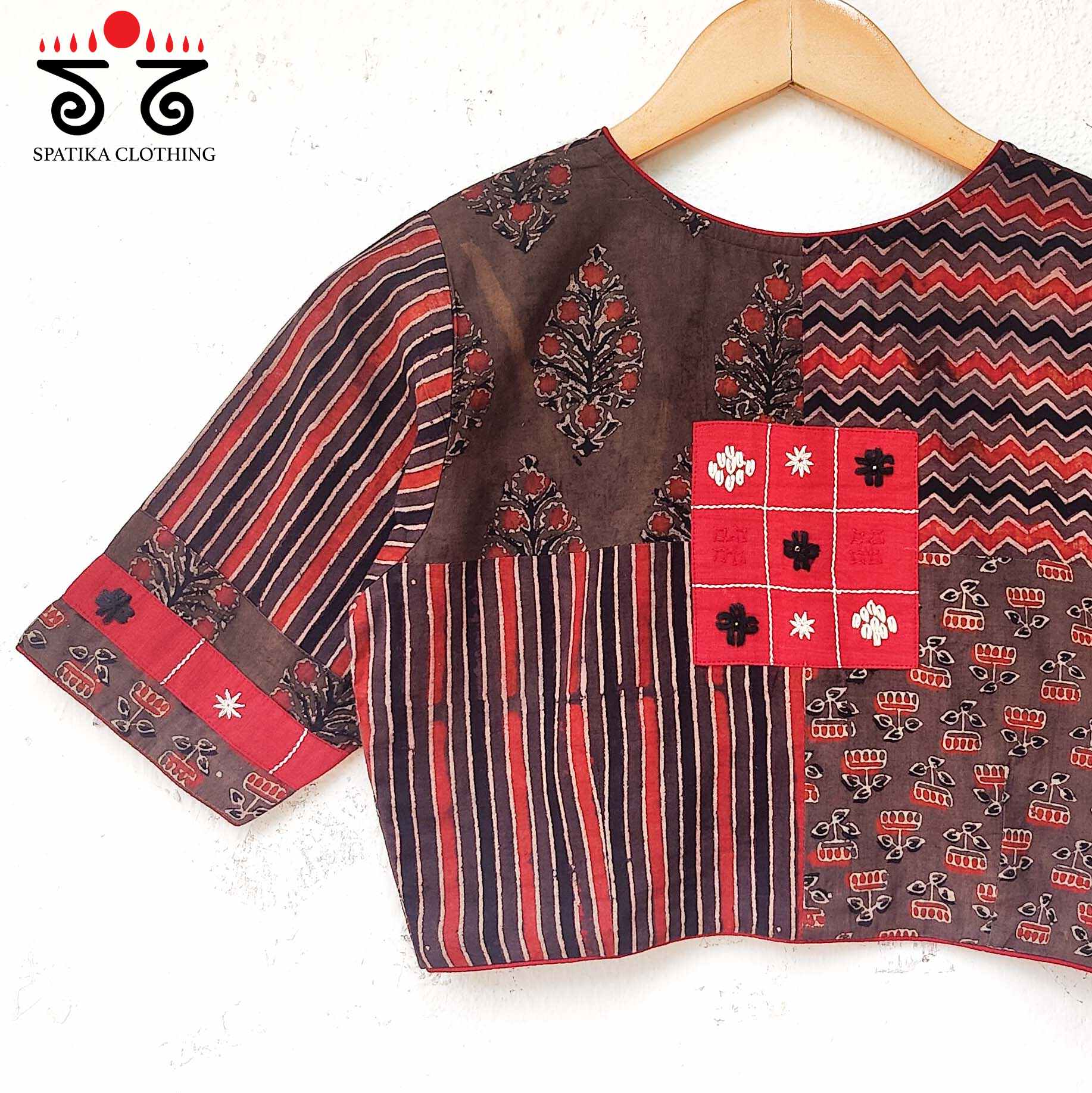 The Ajrakh Collage Blouse