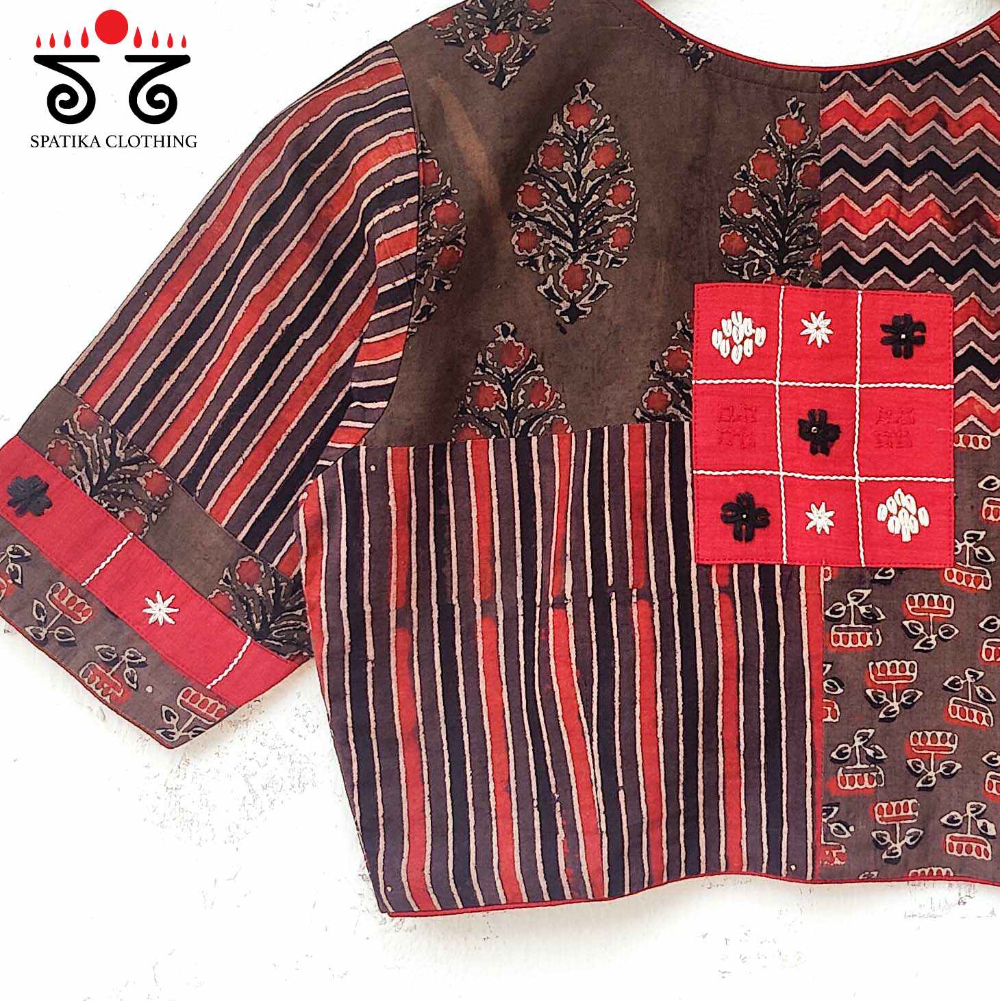 The Ajrakh Collage Blouse