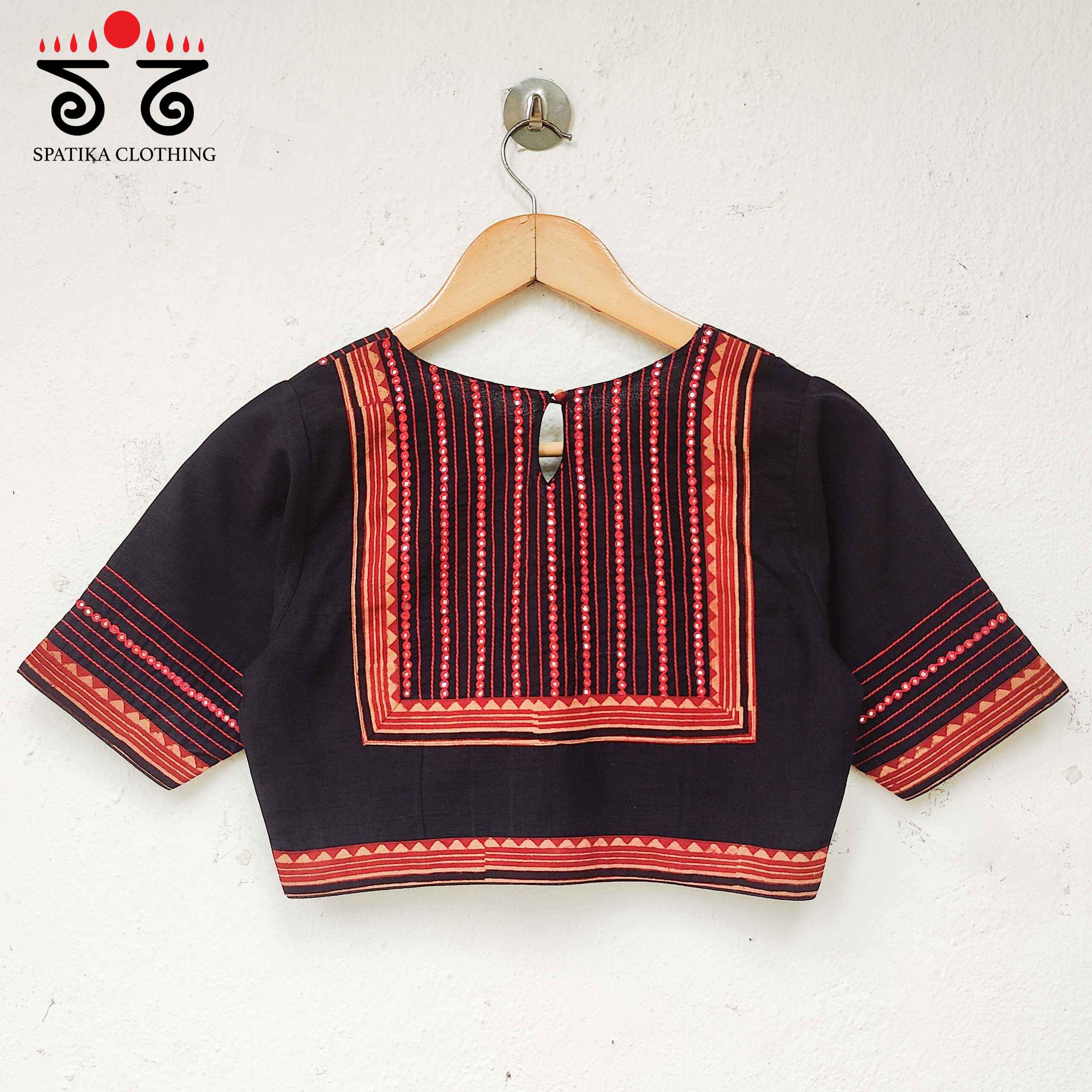 Mirror Work Hand embroidered Blouse