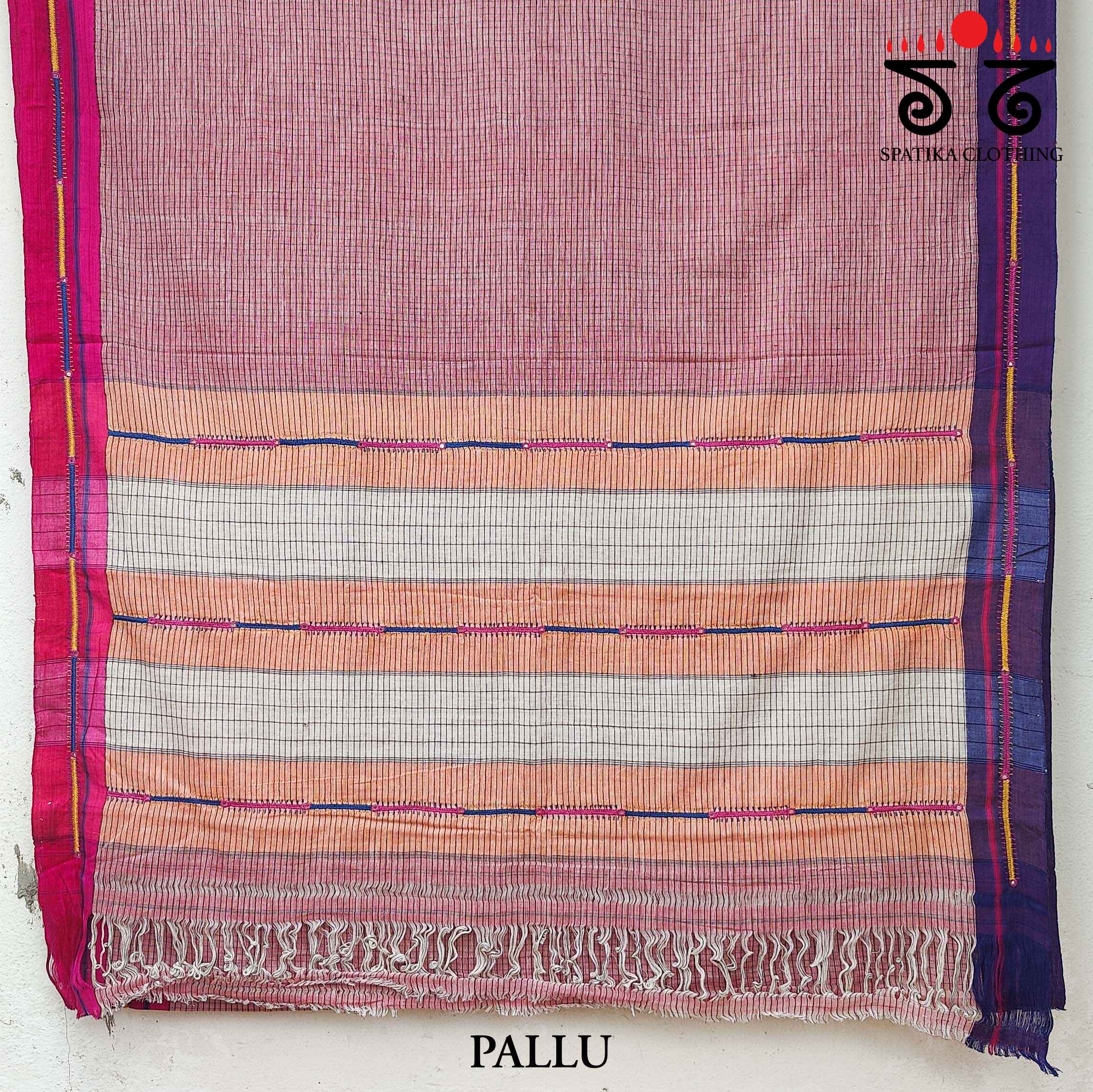 Banjara Handembroidery on Patteda Anchu Saree