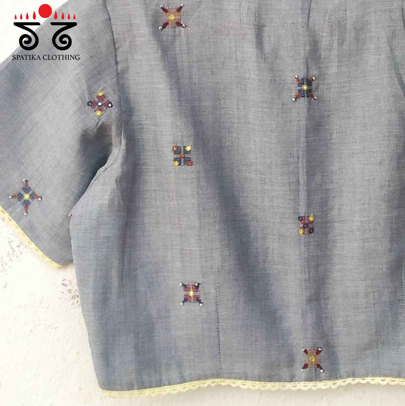 Jamdhani Hand embroidered Blouse