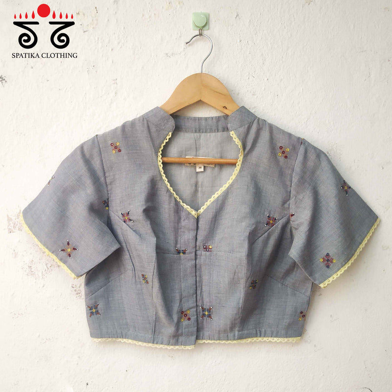 Jamdhani Hand embroidered Blouse