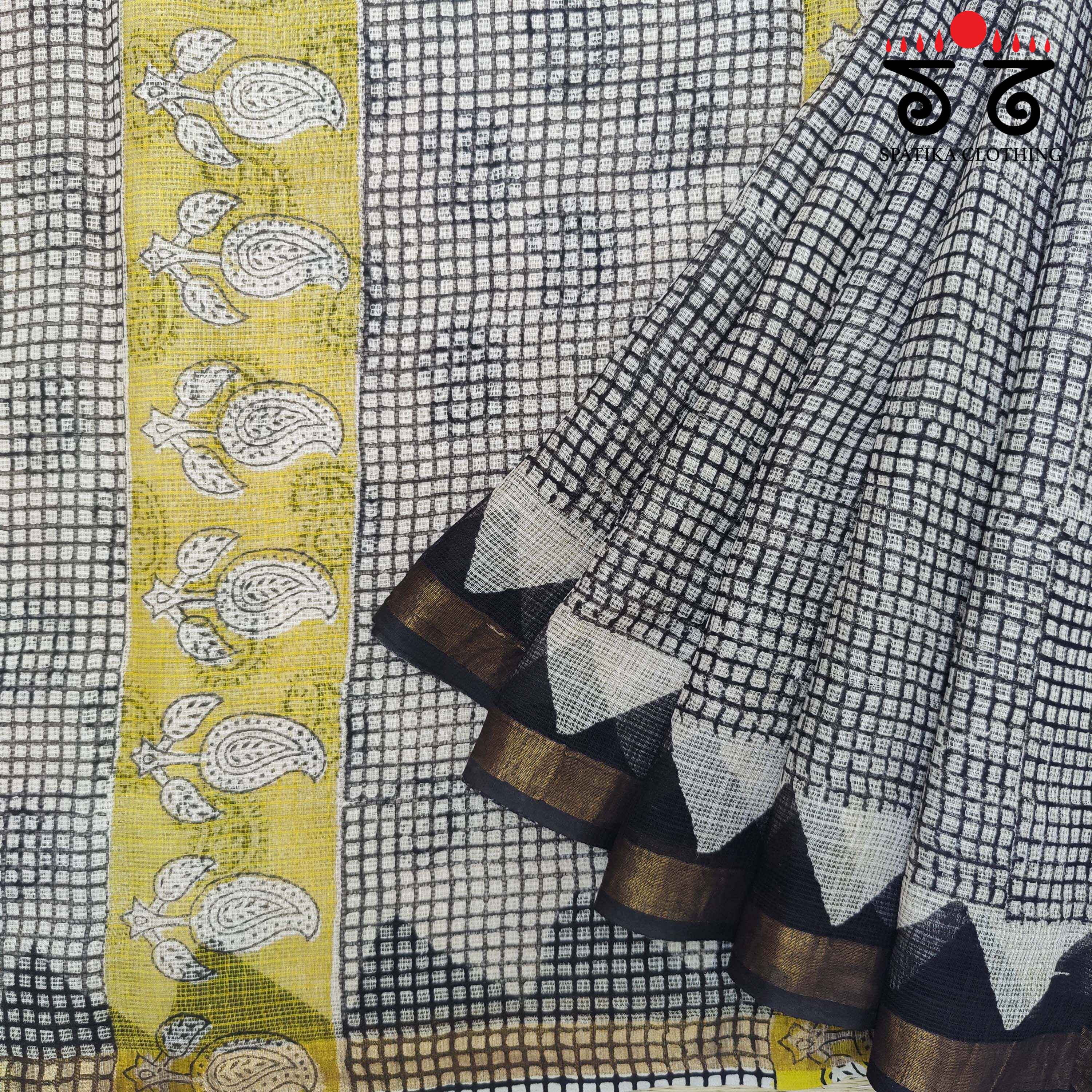 Bagru Handblock Print on Kota Saree