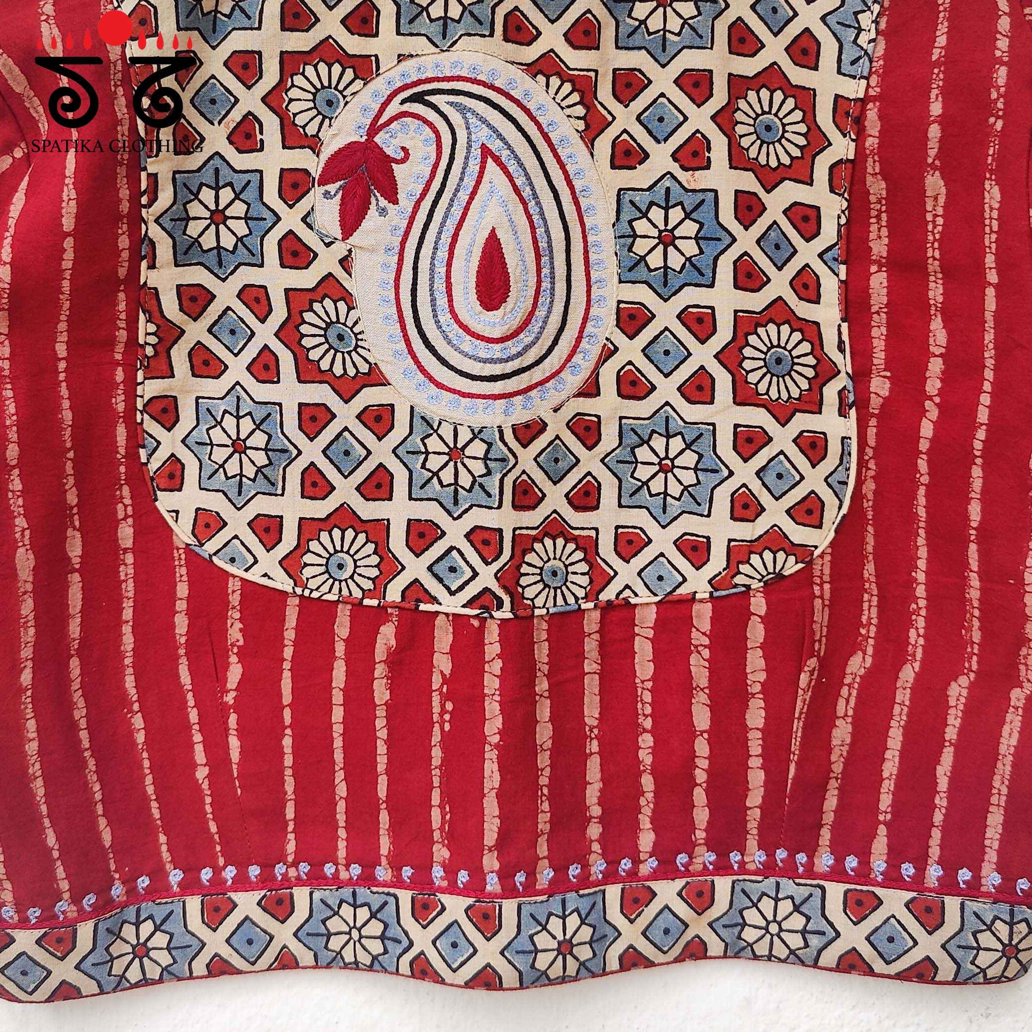 The Inlay and Yoke Hand Embroidered Blouse