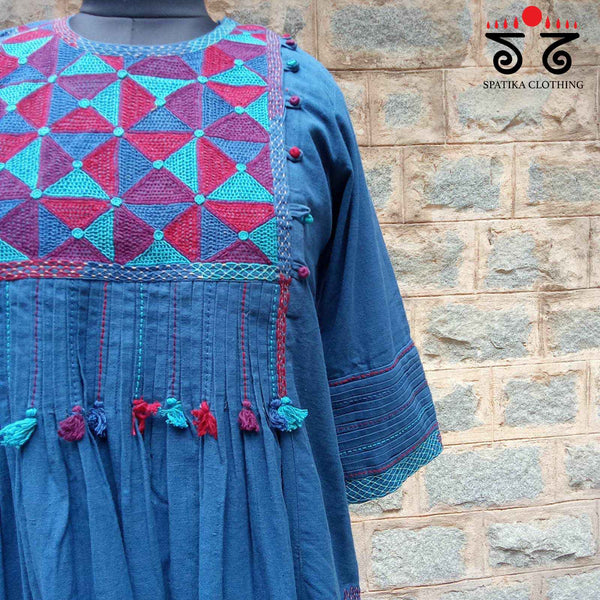 Lambani Hand Embroidered Kurta Spatika Clothing