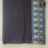 Bagru Handblock Print on Chanderi Silk Cotton Saree