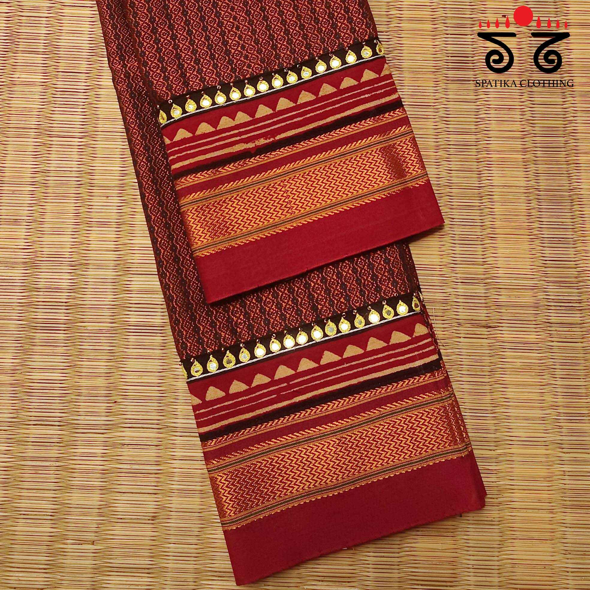 Khun - Hand Embroidered Blouse Fabric