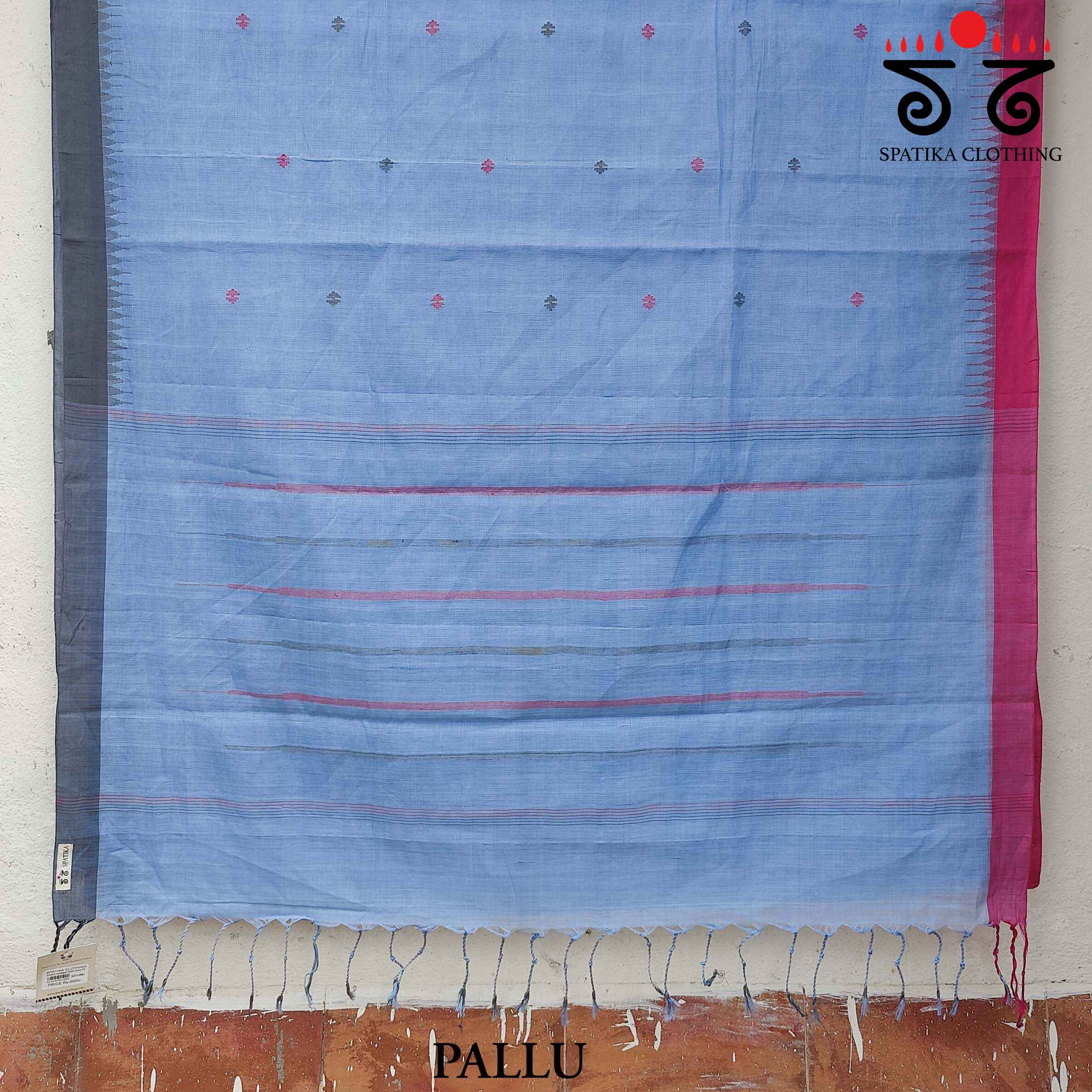 Jamdhani on Ponduru Handspun Cotton Saree