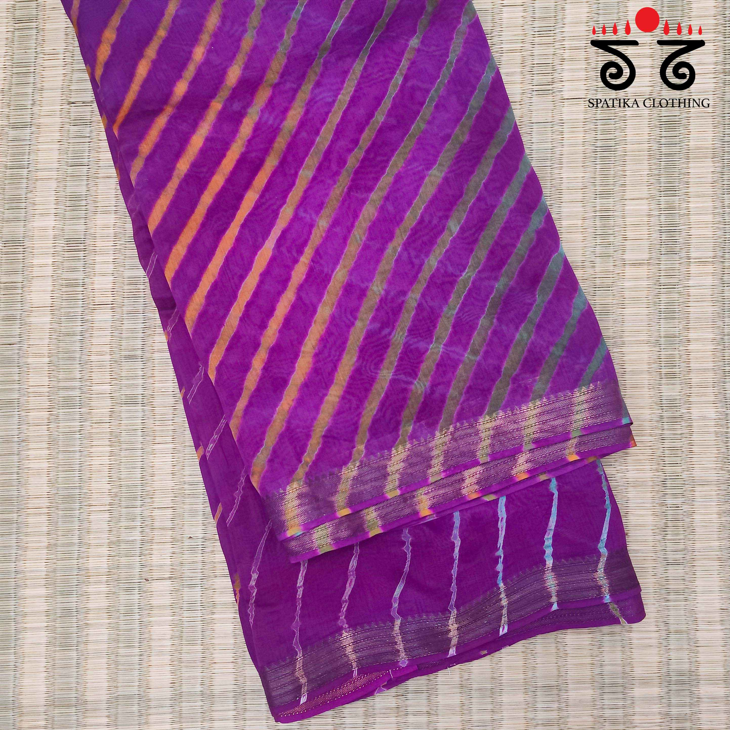 Leheriya on Maheshwari Silk Cotton Saree