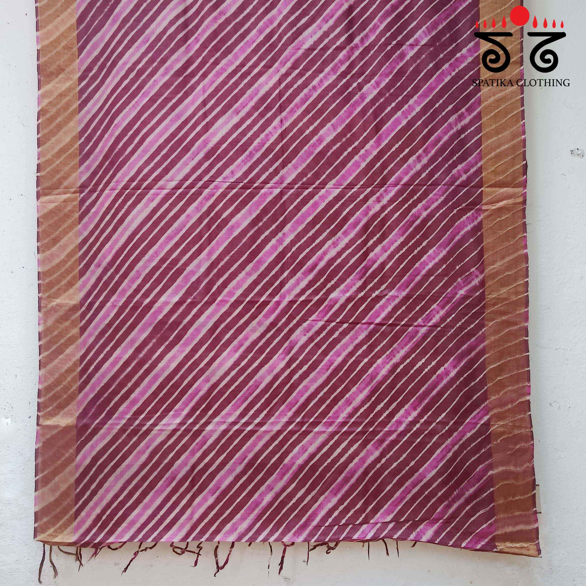 Leheriya on Tussar Silk Saree