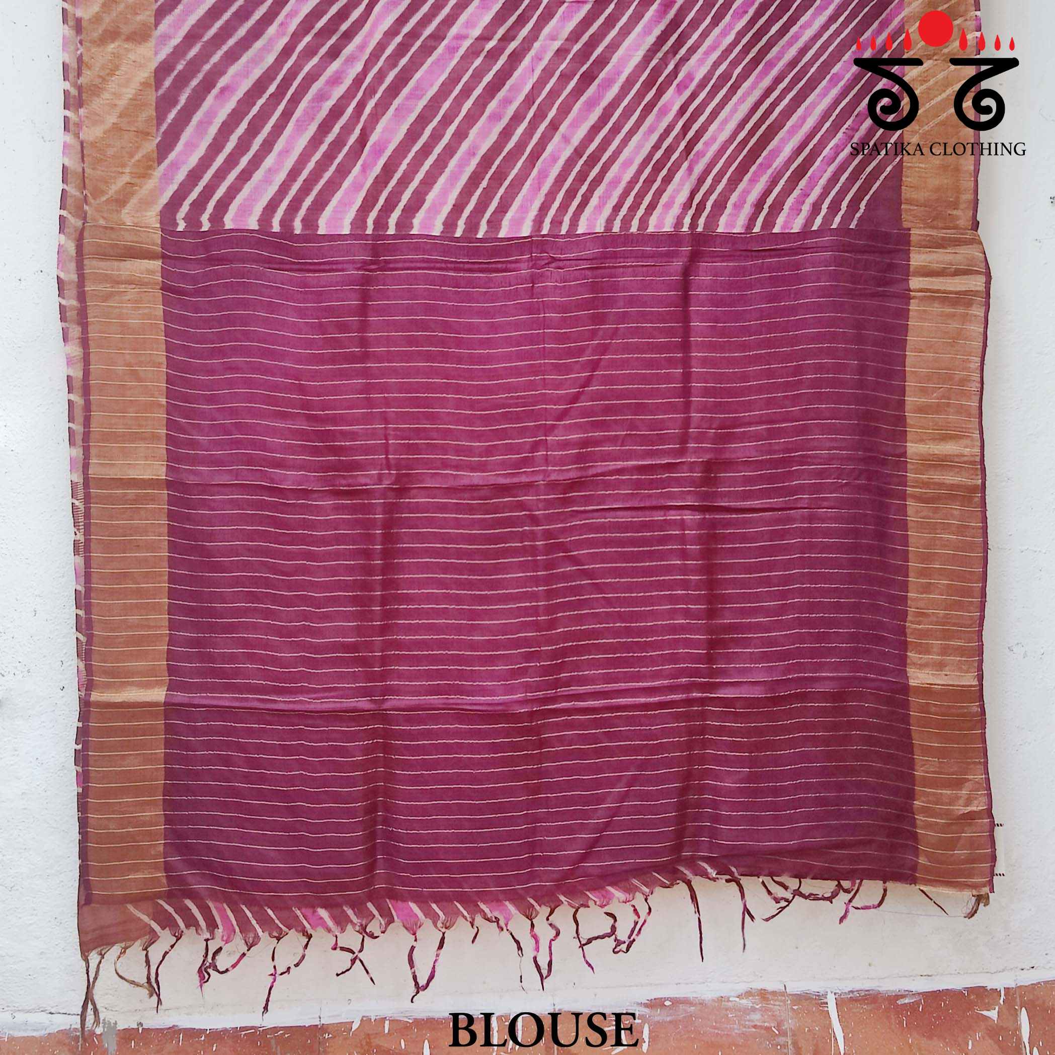 Leheriya on Tussar Silk Saree