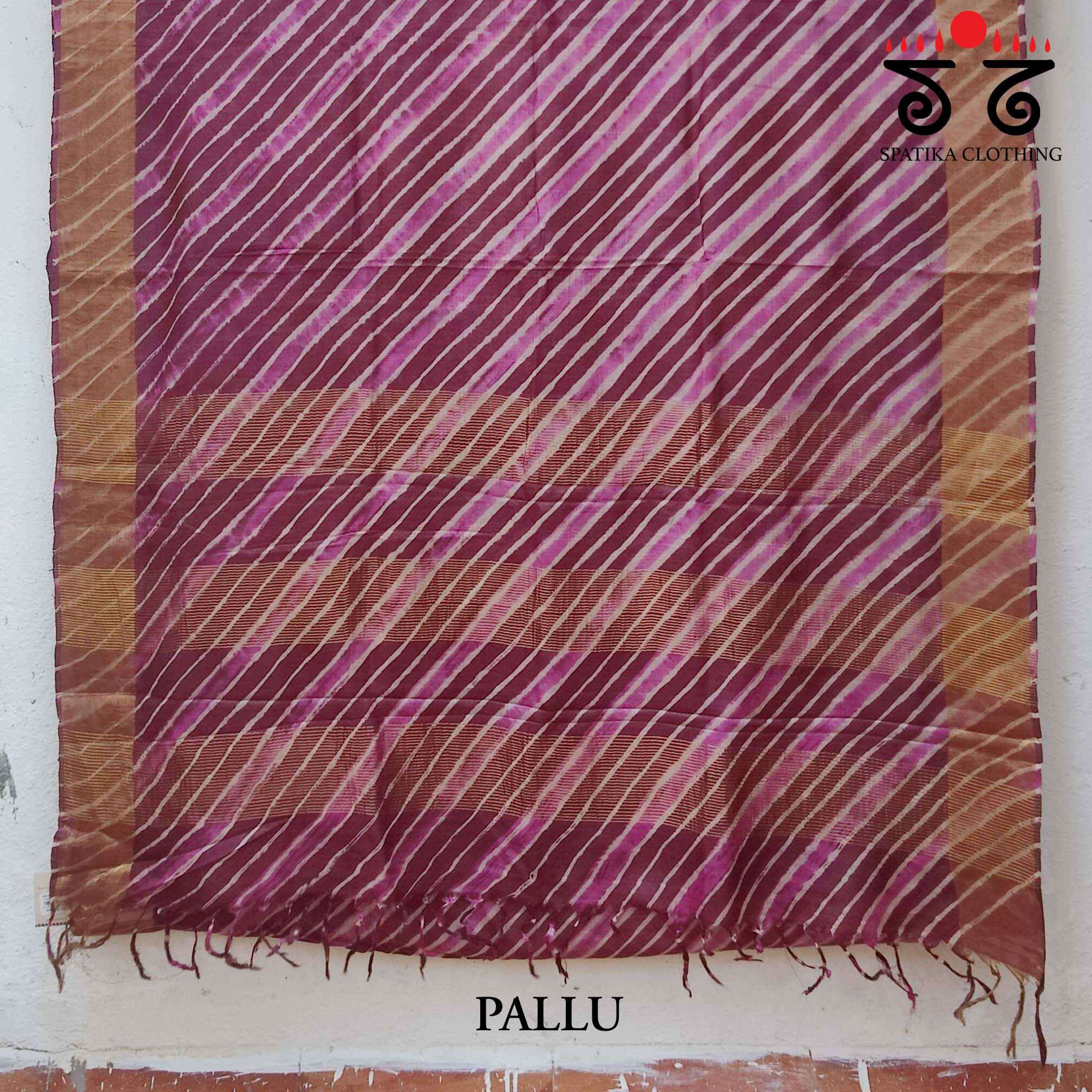 Leheriya on Tussar Silk Saree