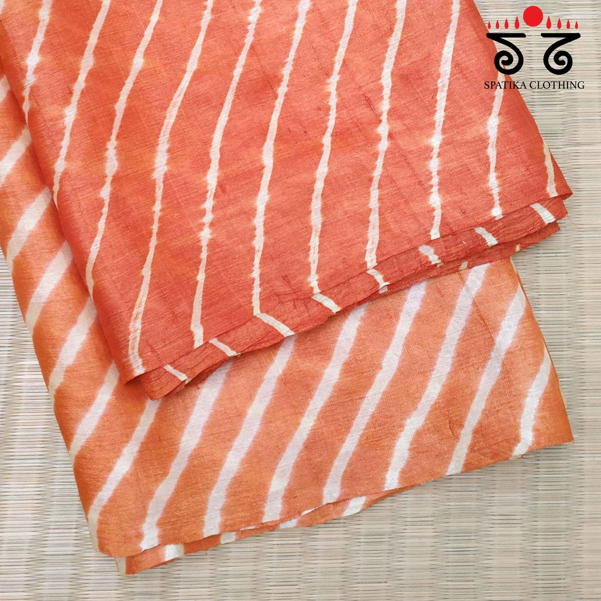 Leheriya on Tussar Silk Saree