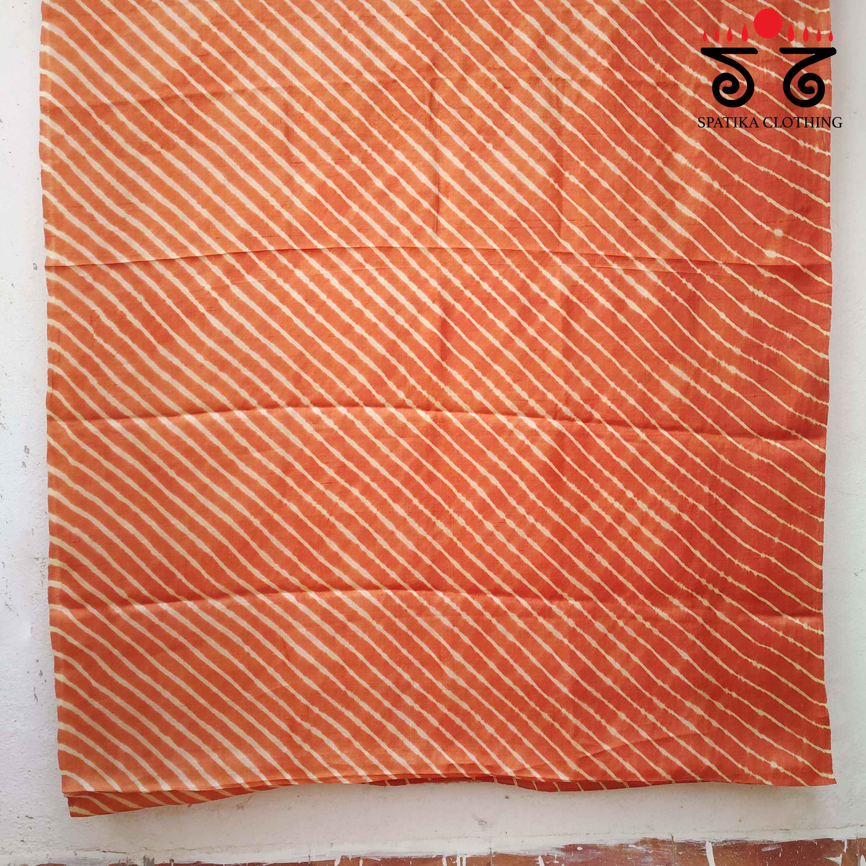 Leheriya on Tussar Silk Saree