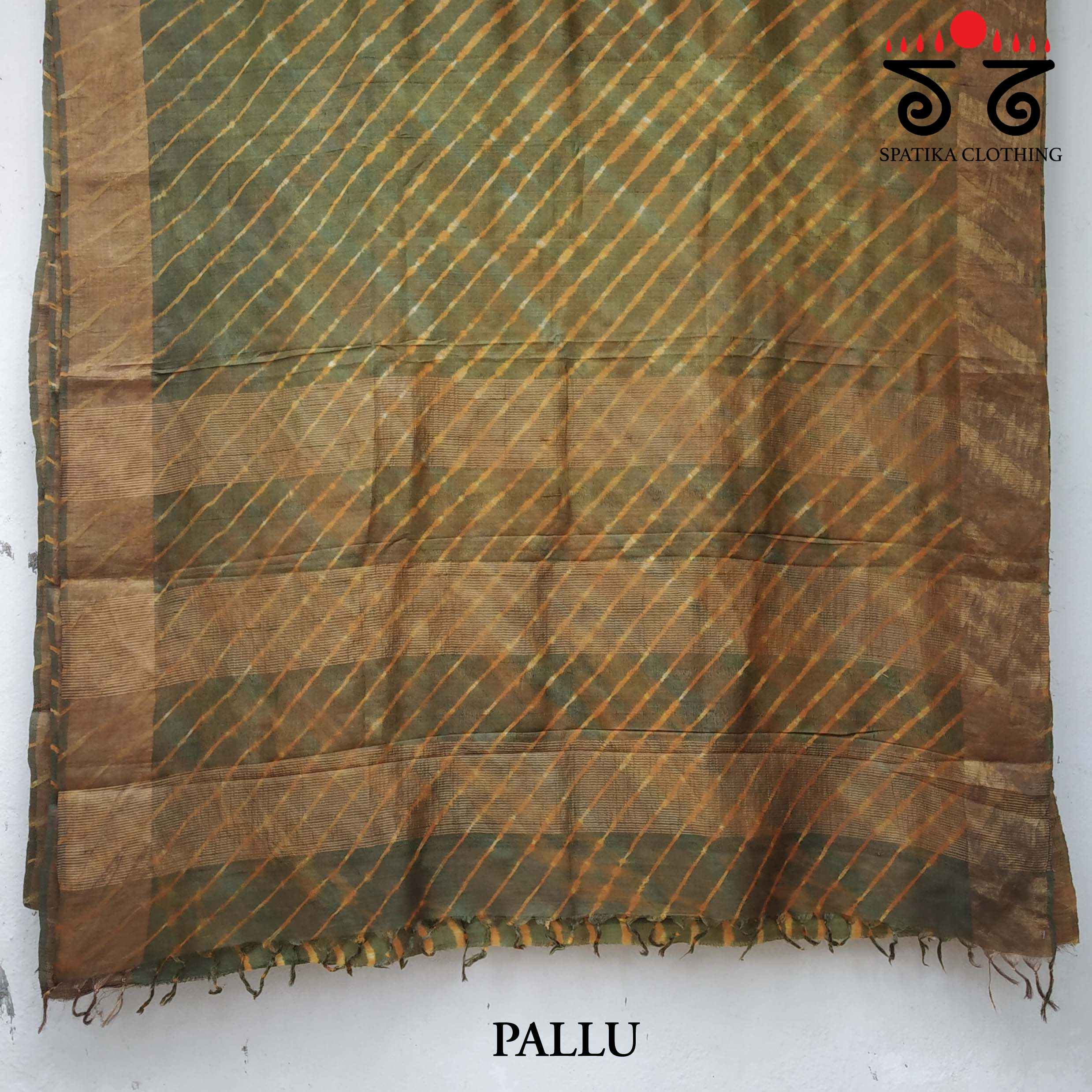 Leheriya on Tussar Silk Saree