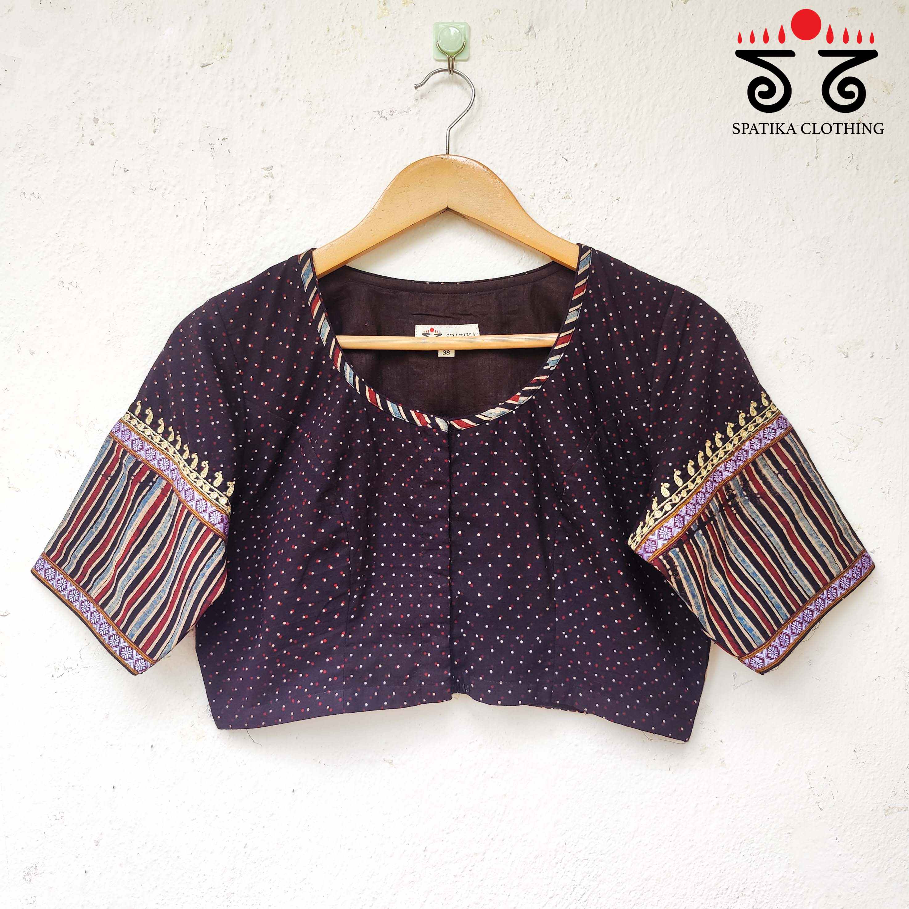 Ajrakh Half and Half Blouse