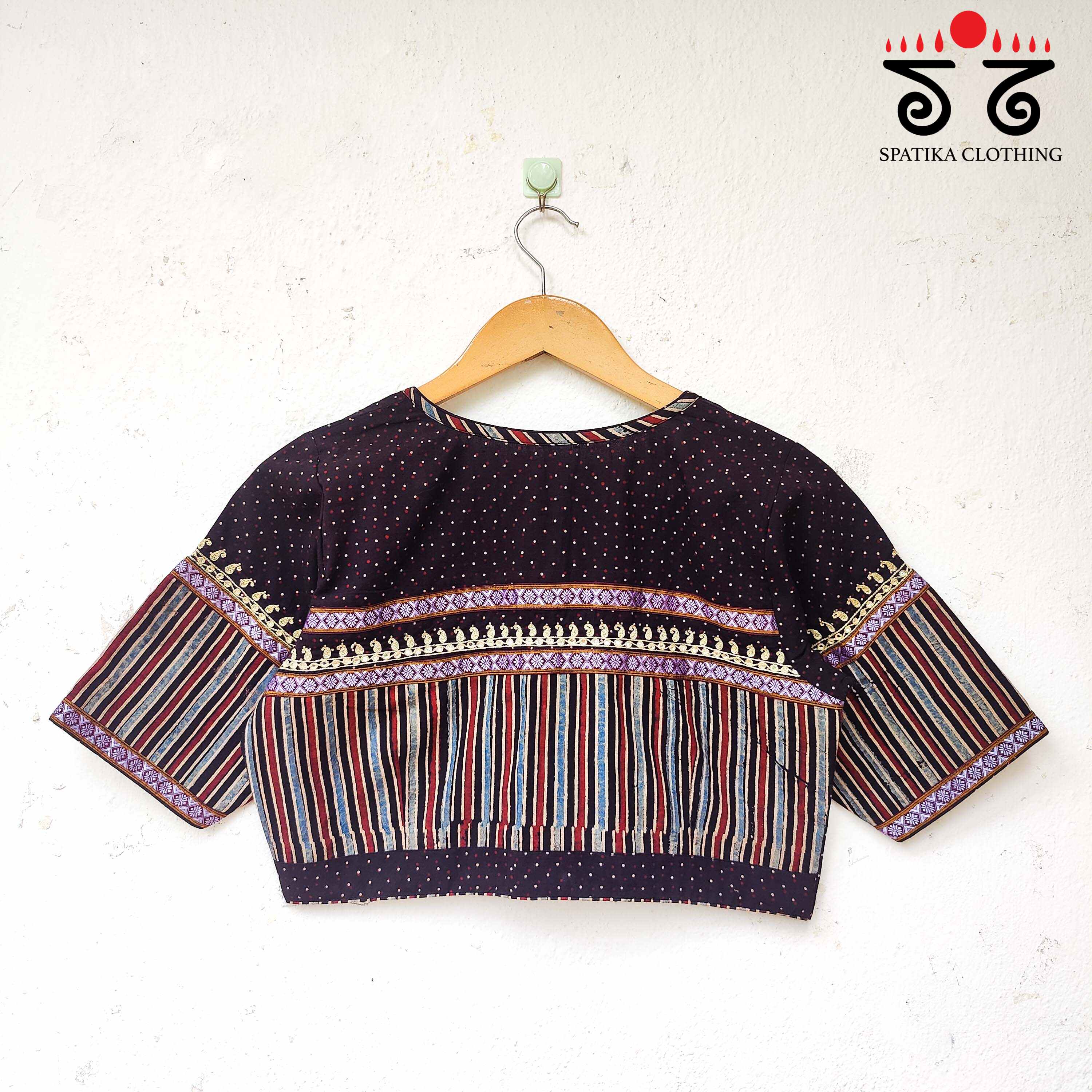 Ajrakh Half and Half Blouse