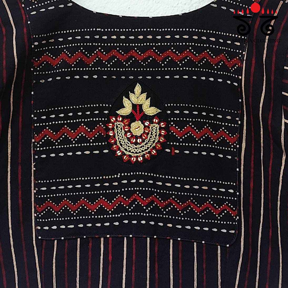 The Inlay & Yoke Handembroidered Blouse