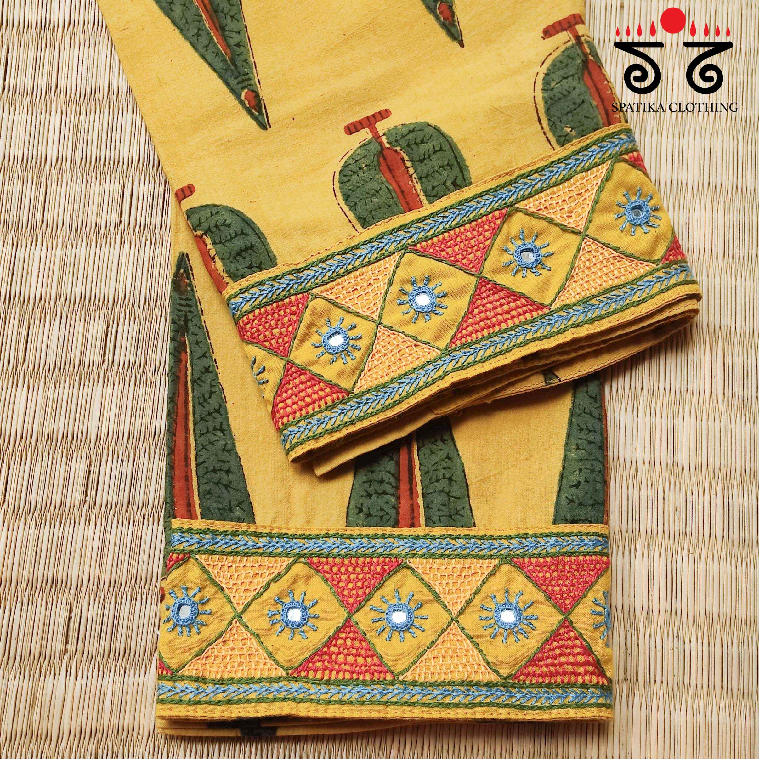 Banjara Handembroidery - Ajrakh Blouse Fabric