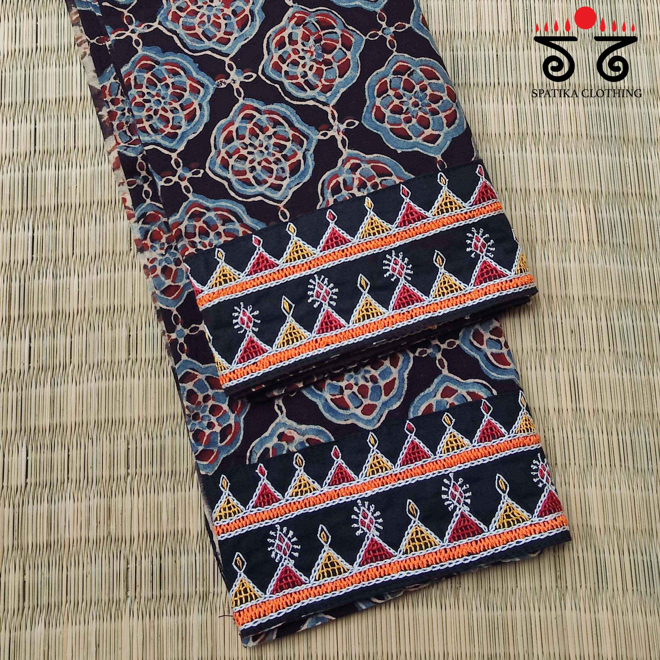 Banjara Handembroidery - Ajrakh Blouse Fabric