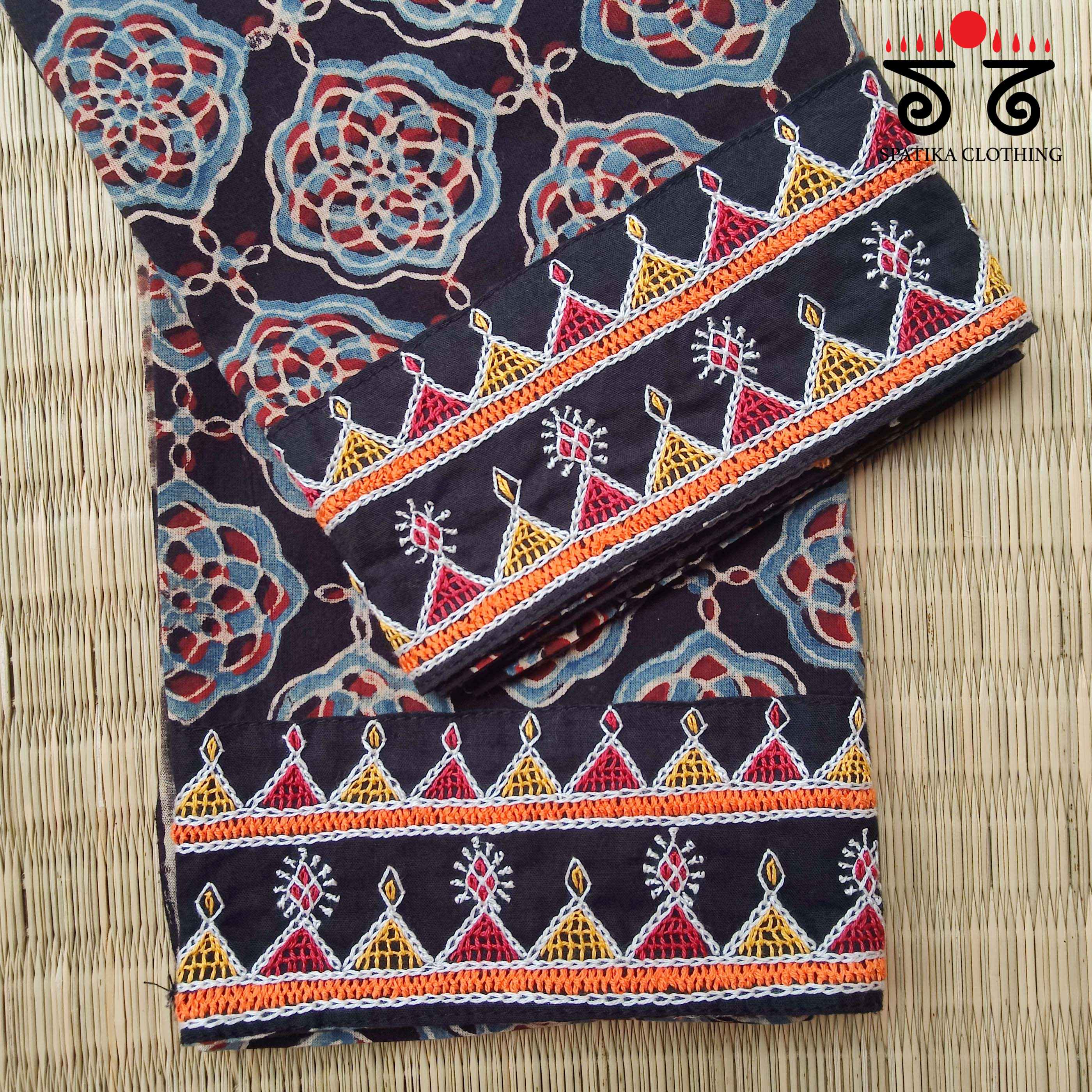 Banjara Handembroidery - Ajrakh Blouse Fabric