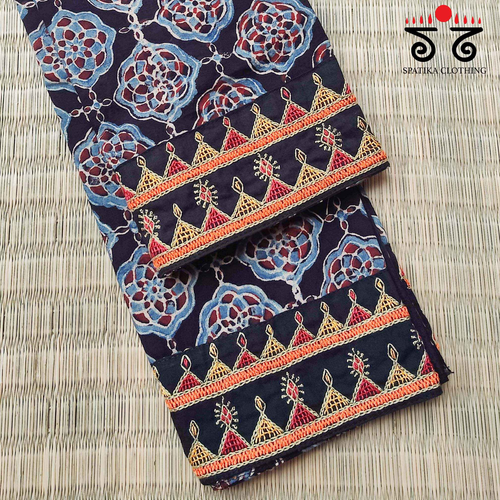 Banjara Handembroidery - Ajrakh Blouse Fabric