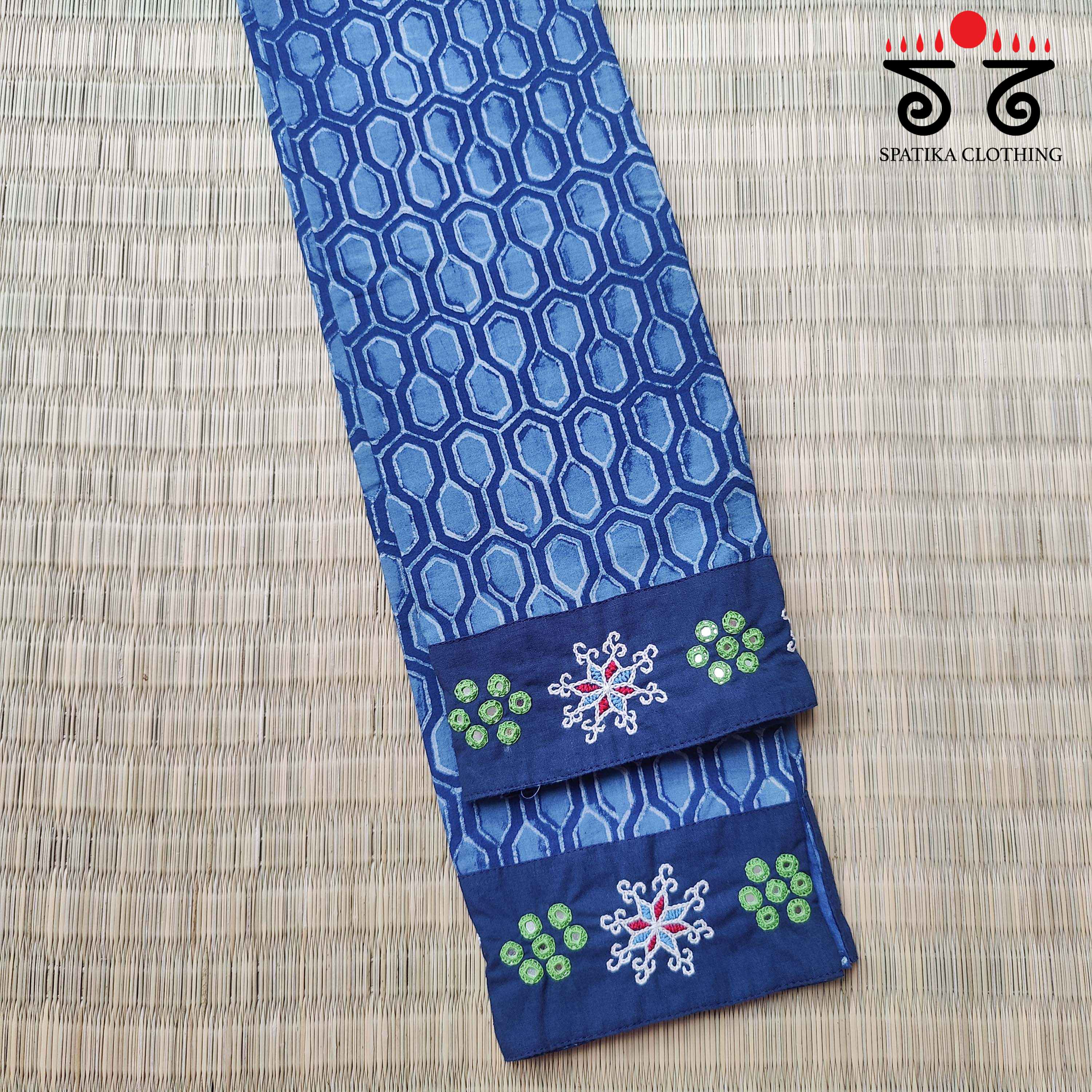 Banjara Handembroidery - Ajrakh Blouse Fabric