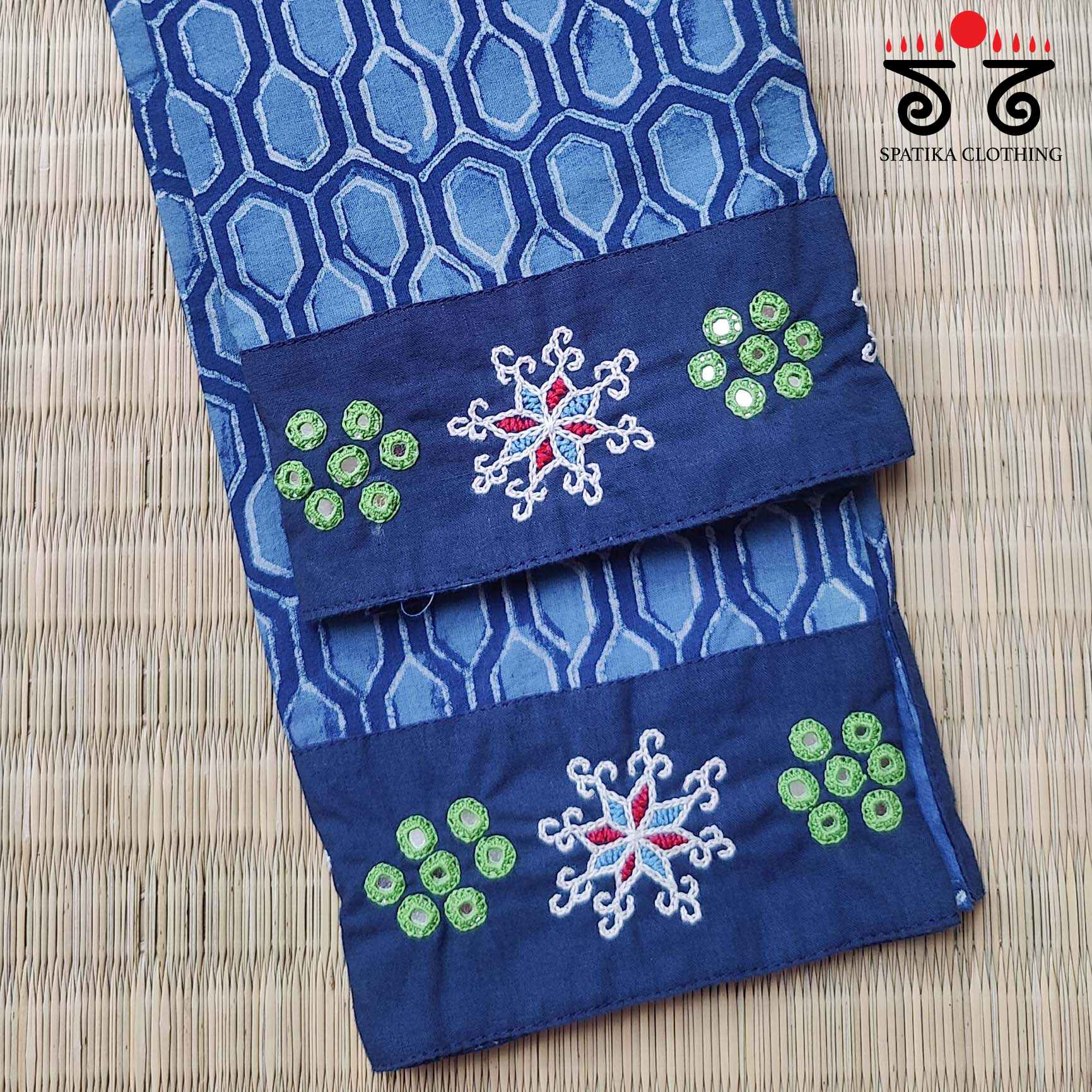 Banjara Handembroidery - Ajrakh Blouse Fabric