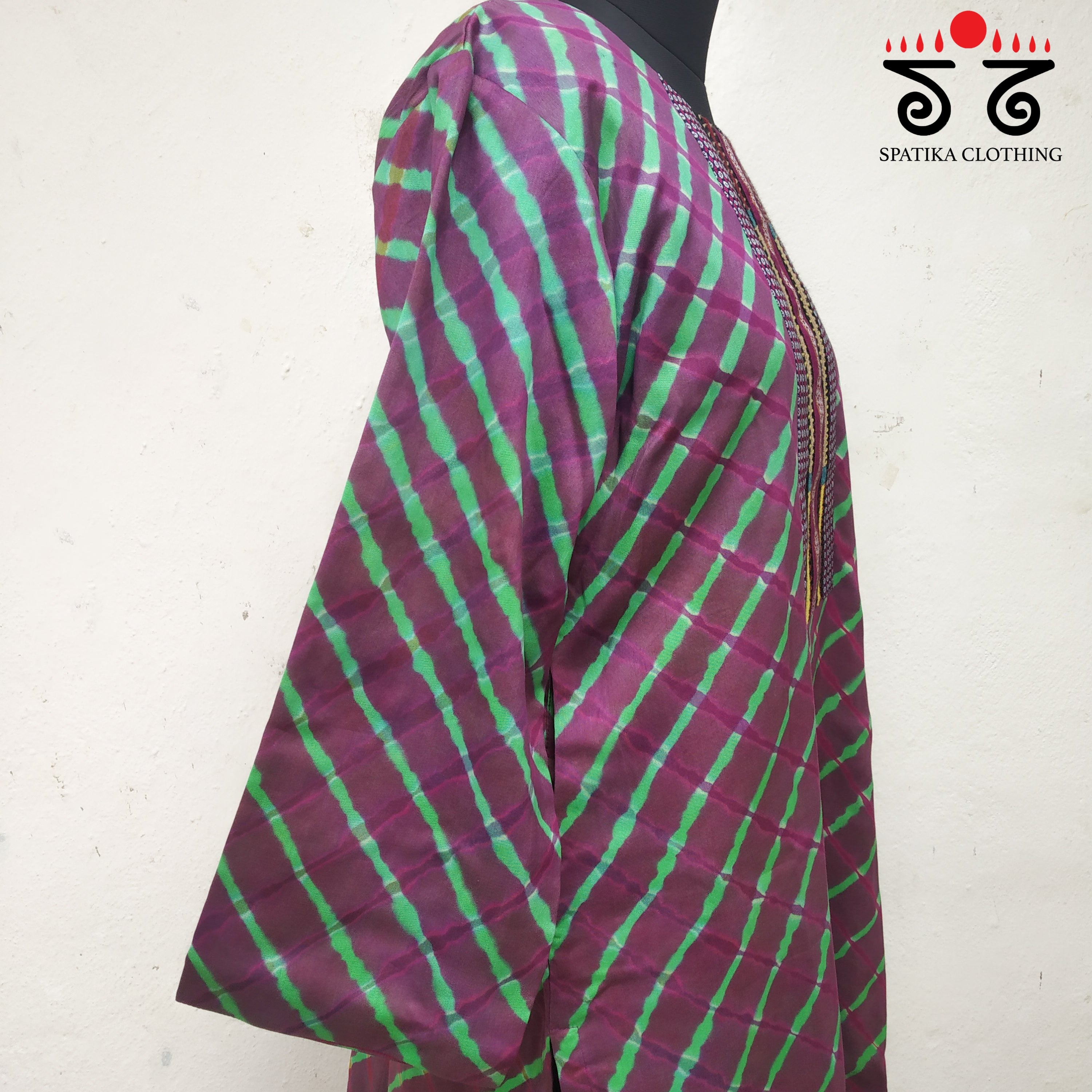 Leheriya -  Khun Hand Embroidered Kurta