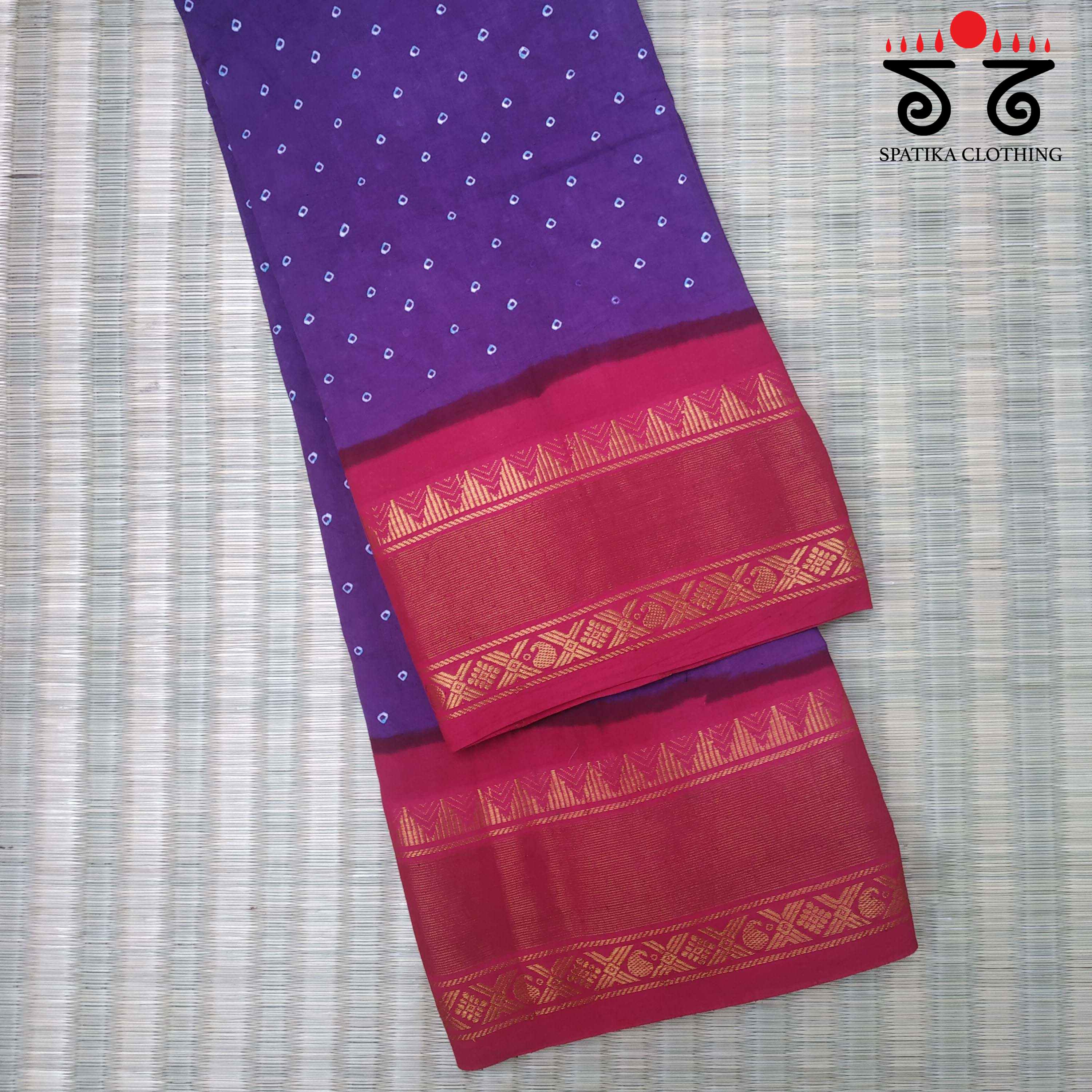 Sungudi - Handwoven Cotton Saree