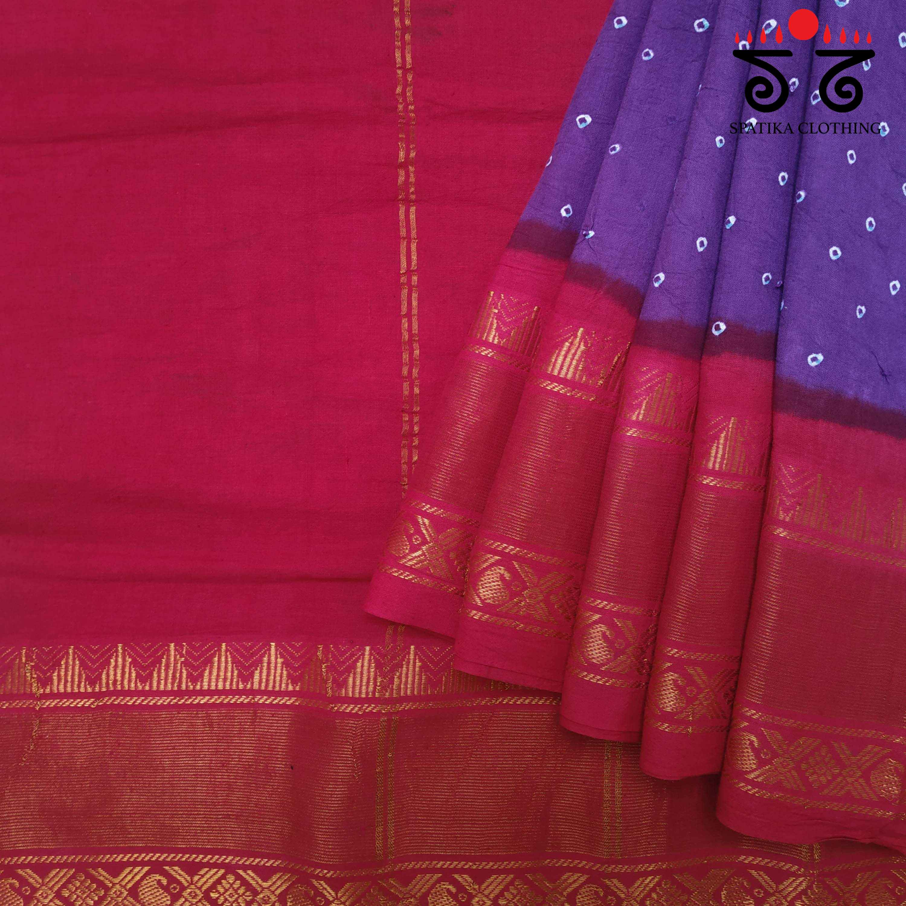 Sungudi - Handwoven Cotton Saree