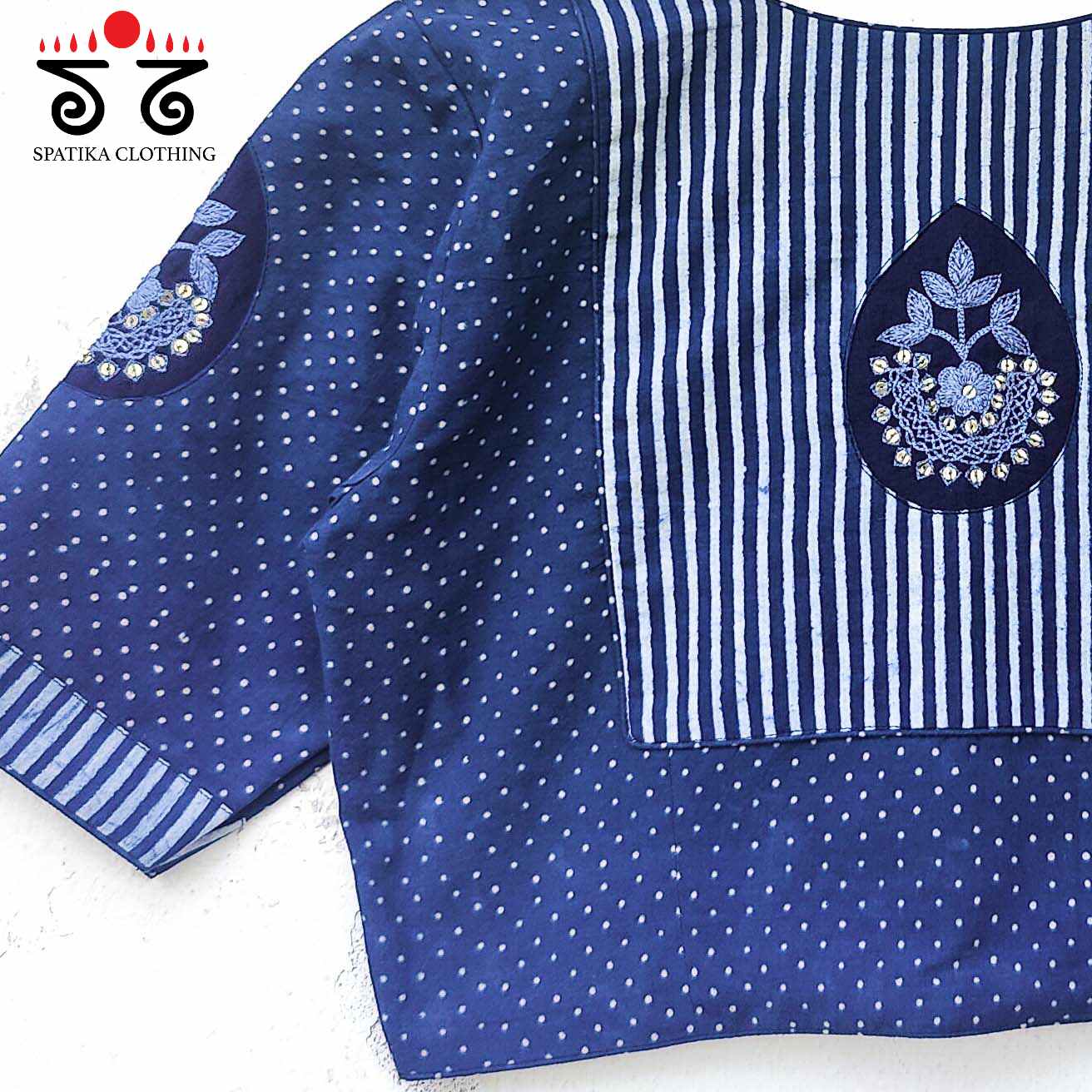 Inlay & Yoke - Handcrafted blouse in natural dyes
