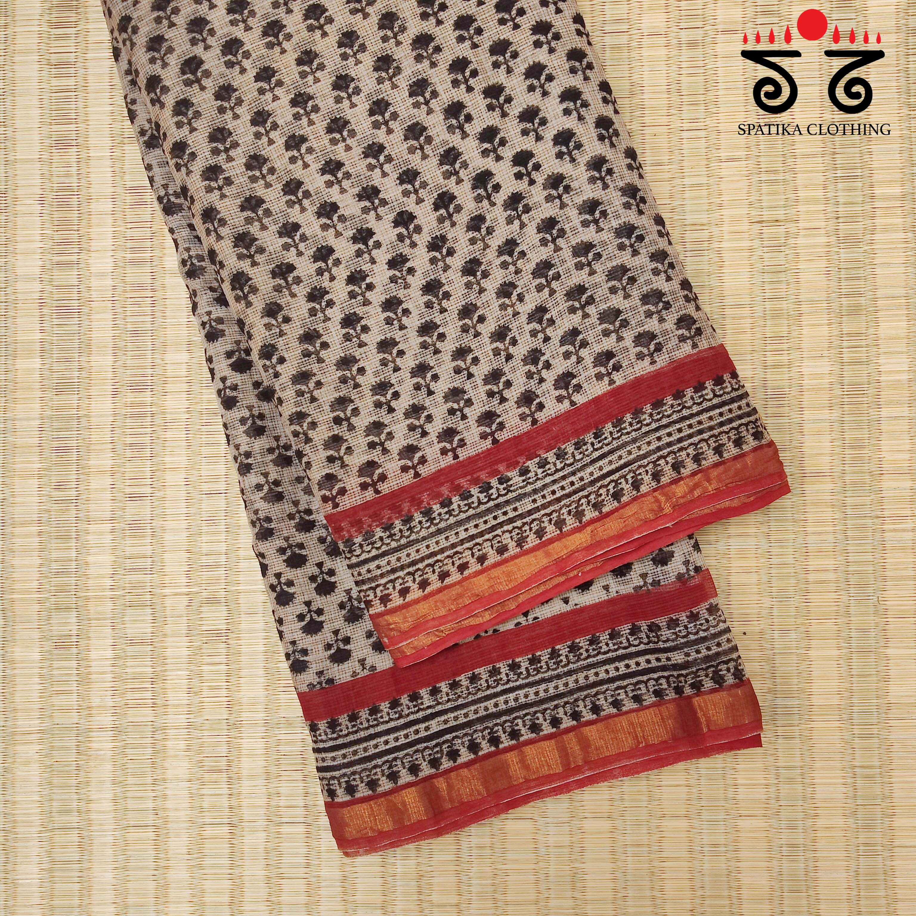 Handblock Print on Kota Cotton Saree