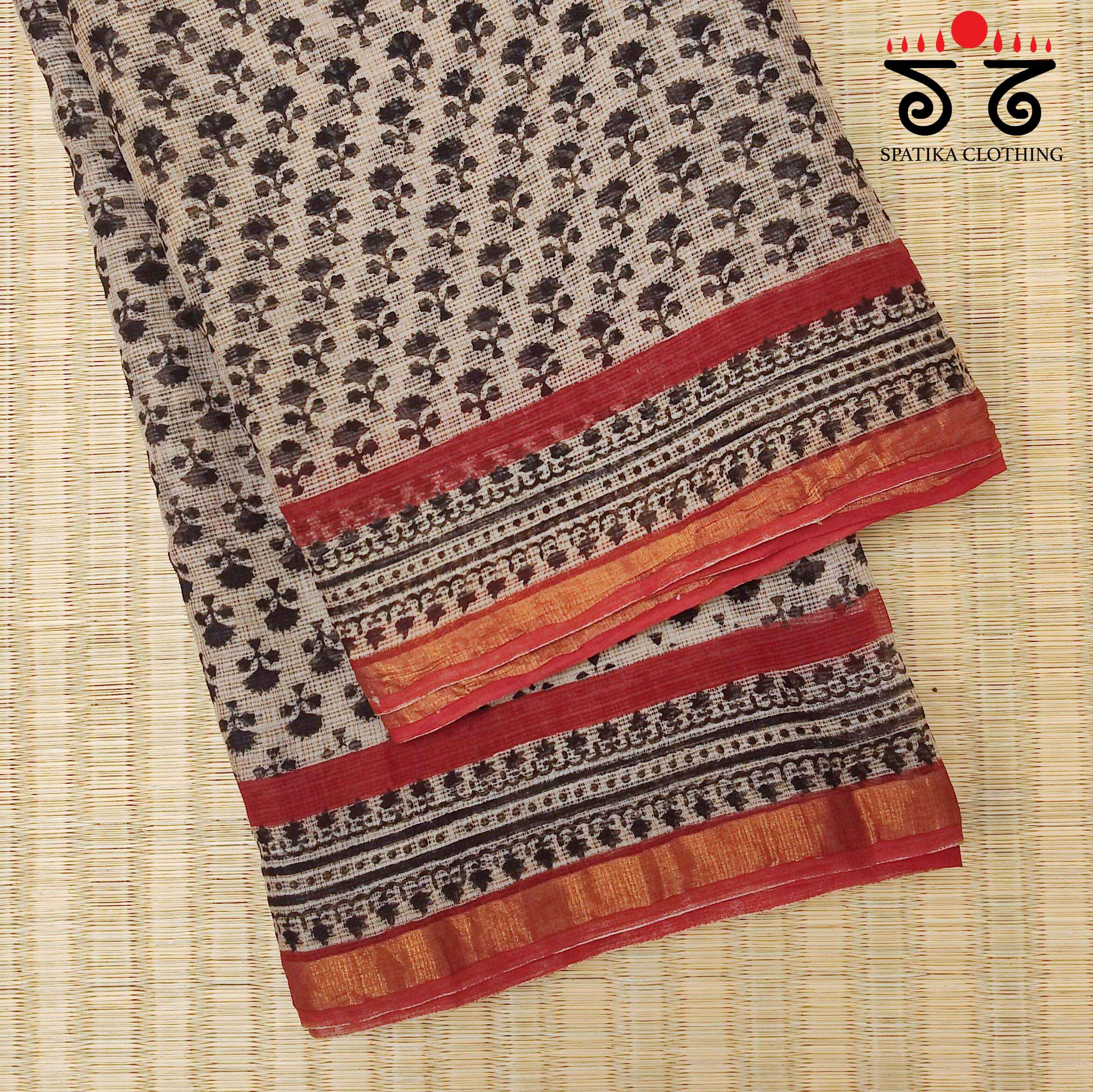Handblock Print on Kota Cotton Saree