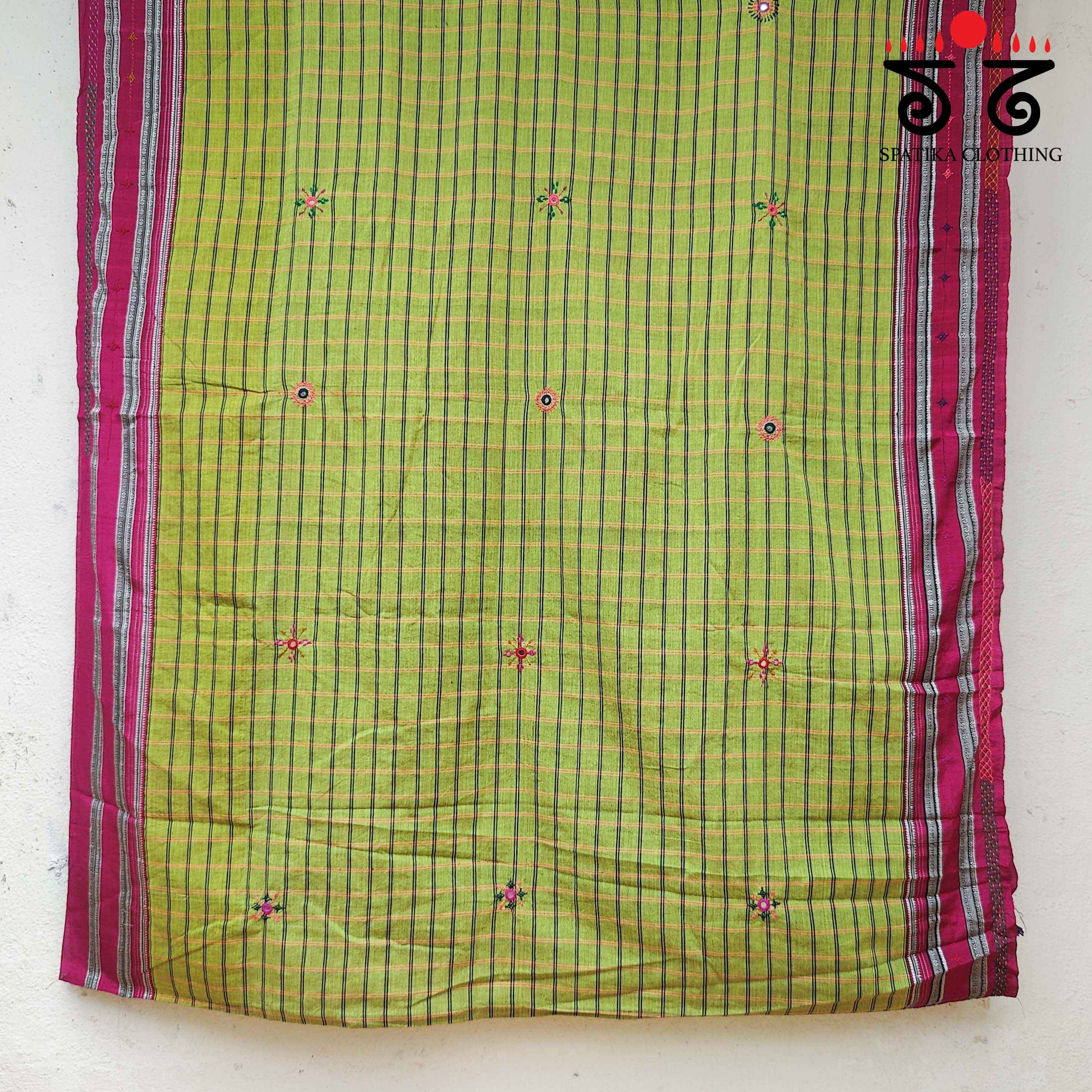 Lambani Handembroidery on Ilkal cotton Saree