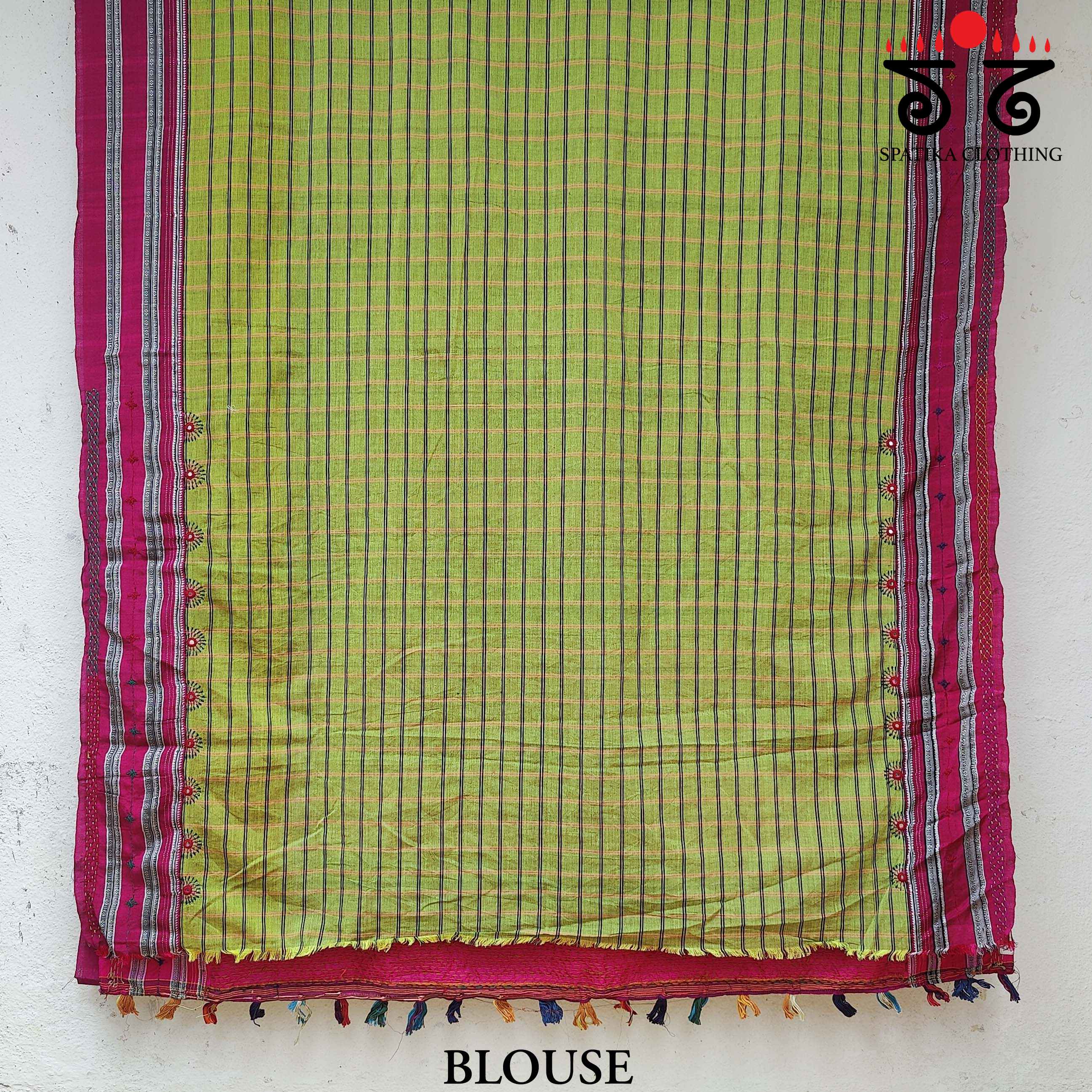 Lambani Handembroidery on Ilkal cotton Saree