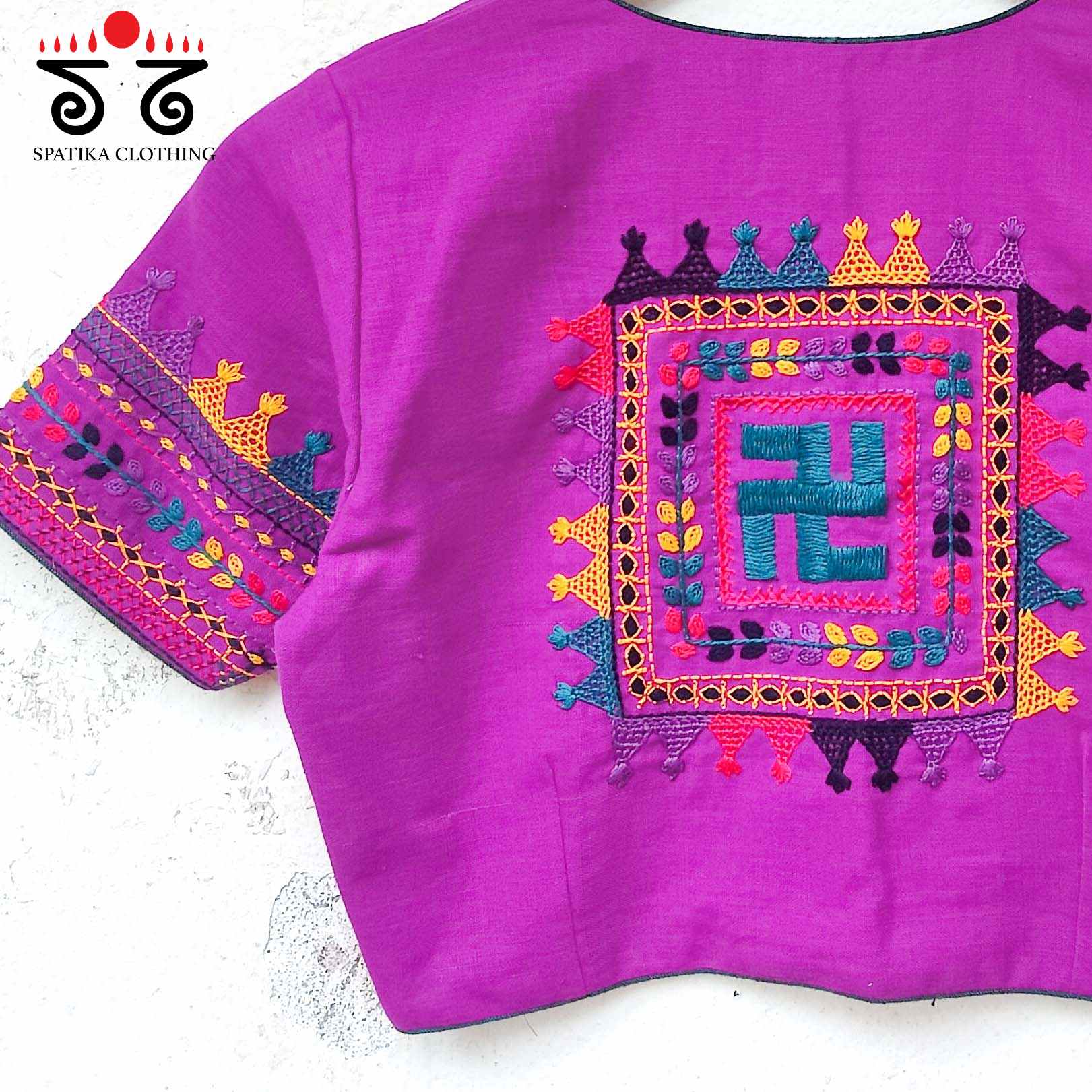 The Lambani Blouse - Majenta!